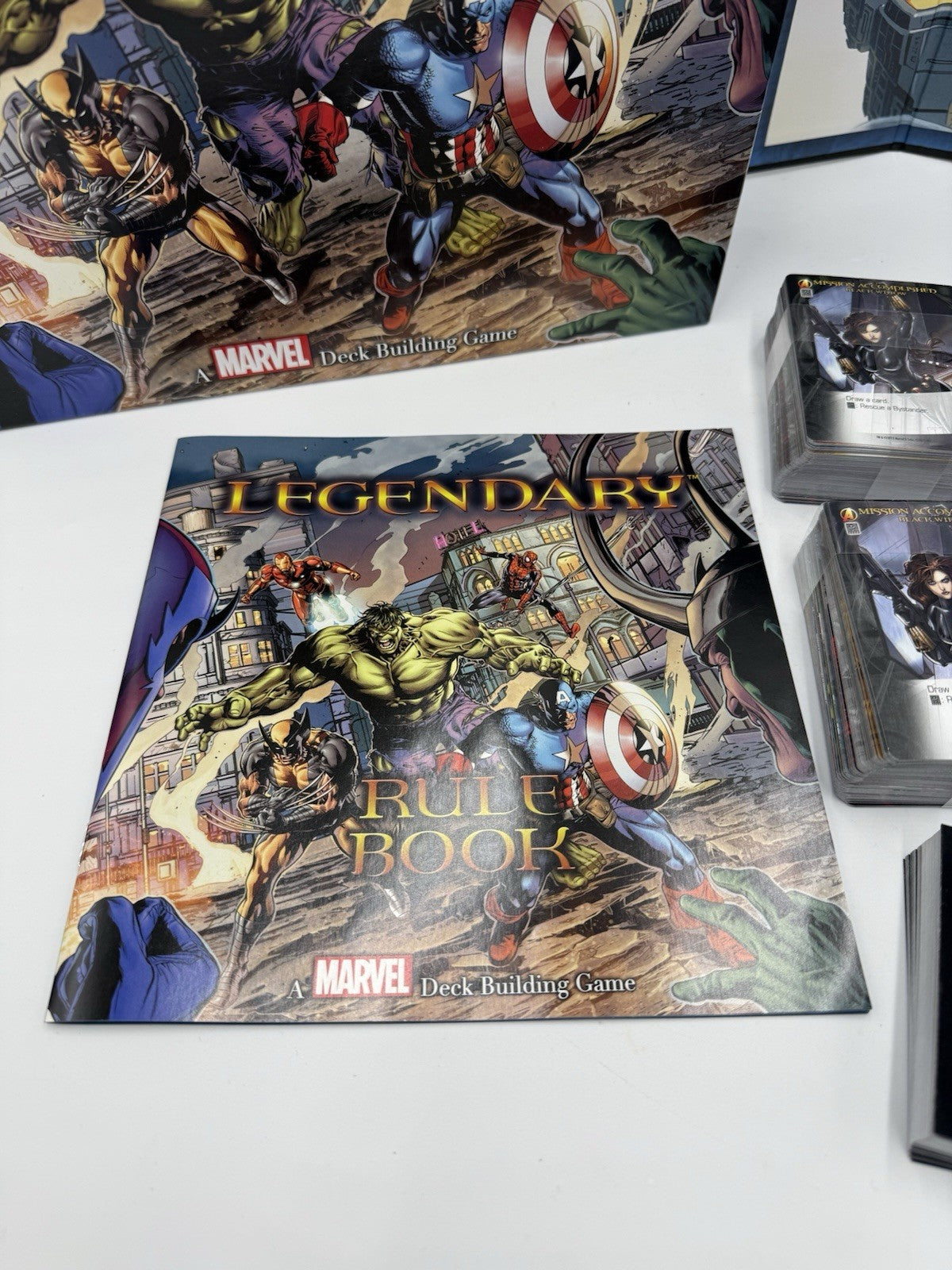 Marvel Legendary Deck Building Card Game 2012 6 Sealed Decks Rule Book & Board