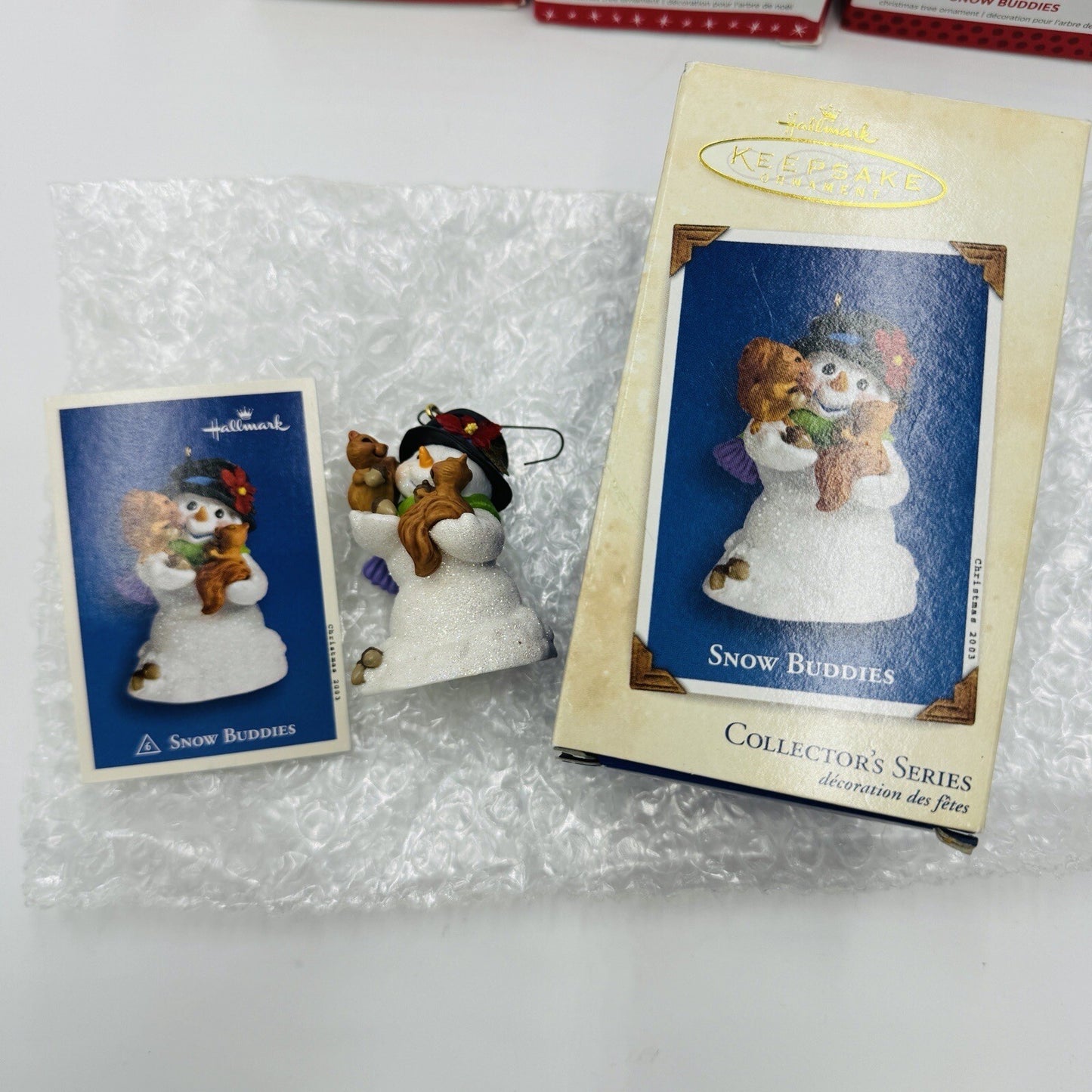 Hallmark Keepsake Ornaments Set 4 Snow Buddies Christmas 2013 2015 2016 2006