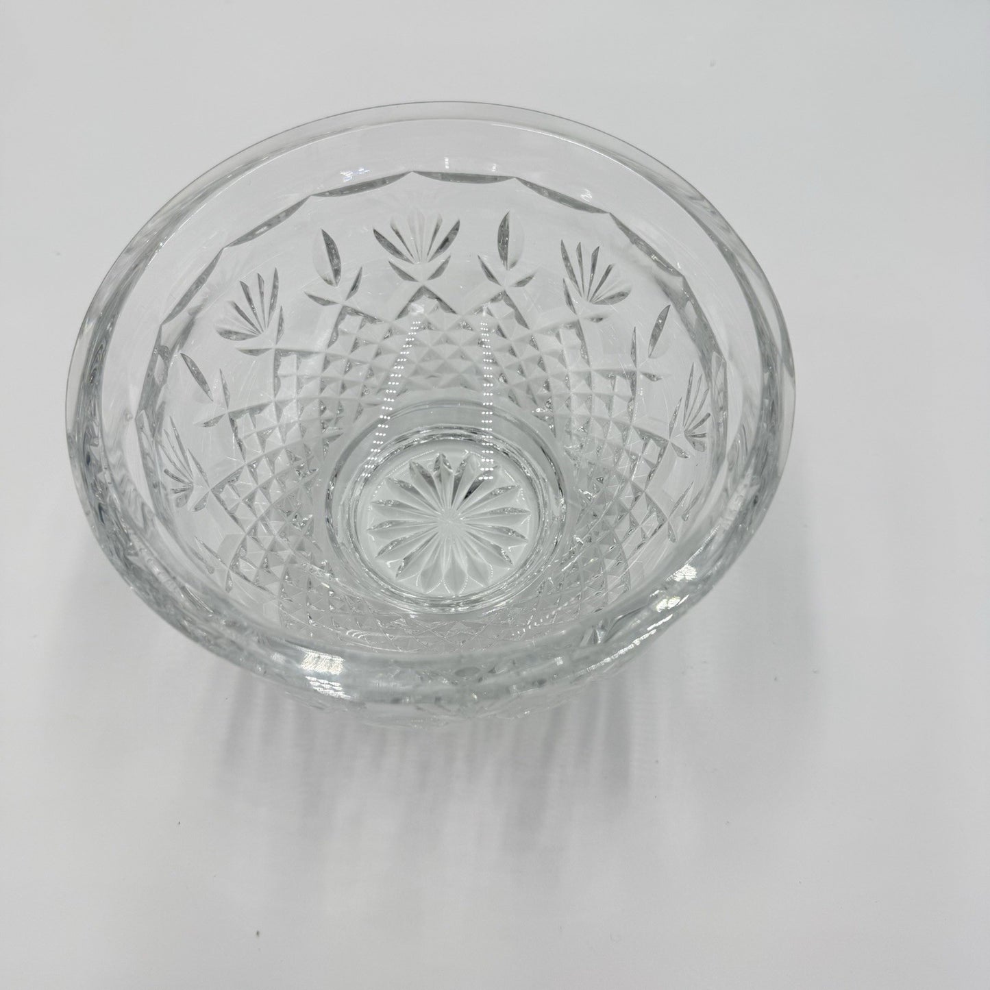 Vintage Waterford Crystal Killarney Footed Bowl 6" Ireland Etched Clear