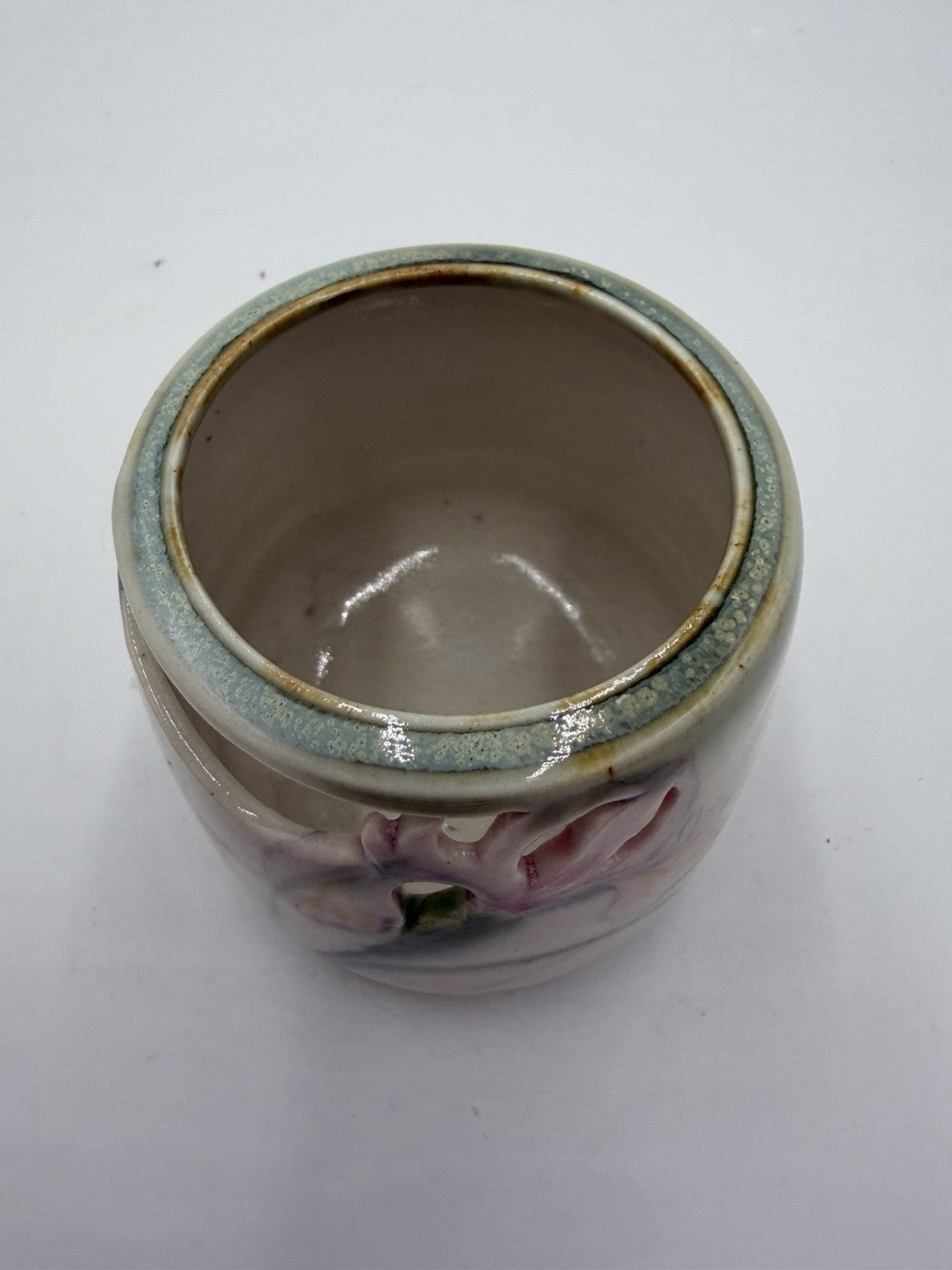 Vintage Robert Finn Studio Art Pottery California Pierced Floral Vase 3.5”