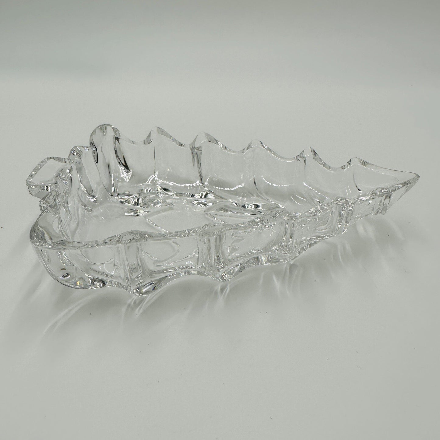 Marquis Waterford Candy Dish Crystal Christmas Tree Shape Clear Tray Serveware