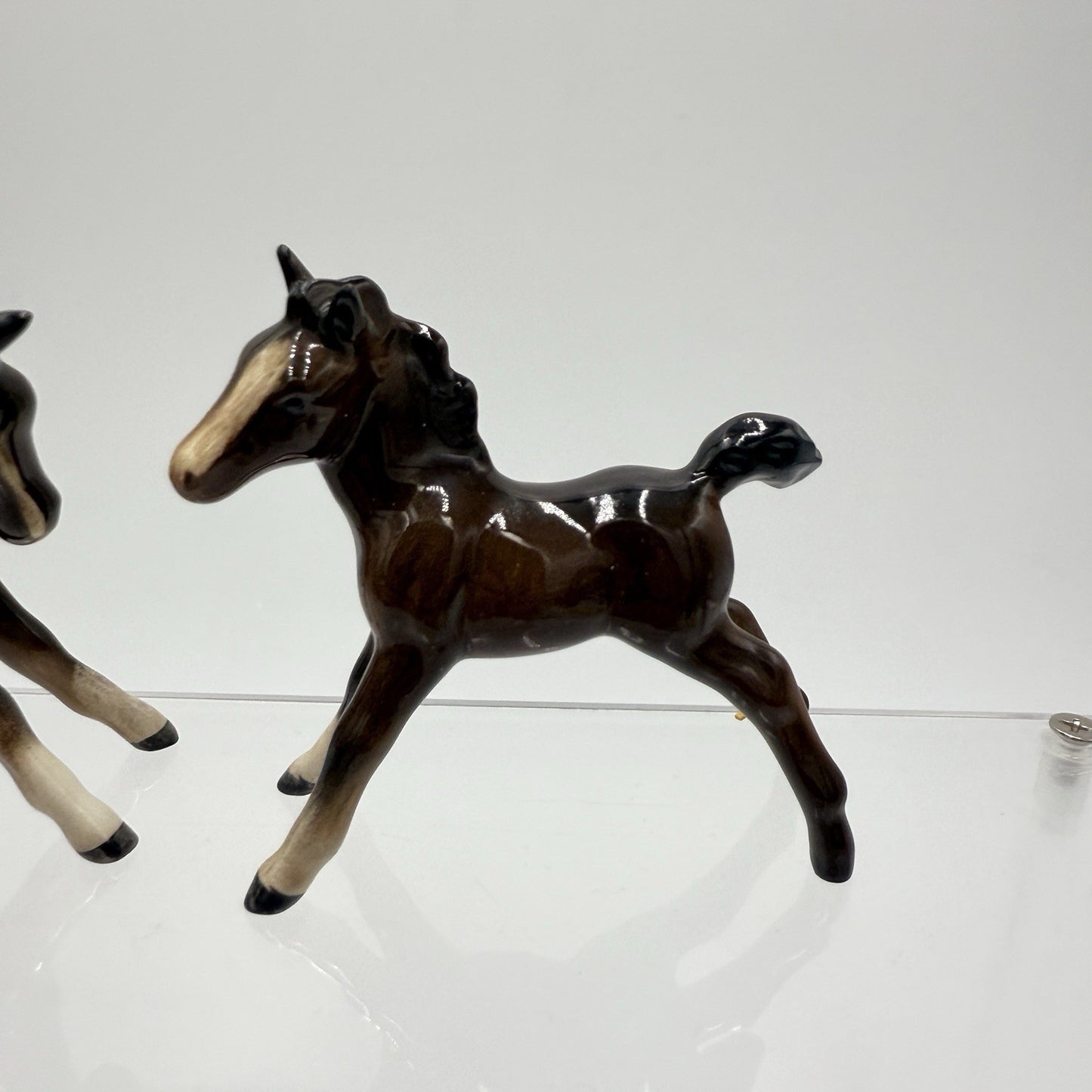 Vintage Beswick England Porcelain Glazed Painted Horses Foals Figurines