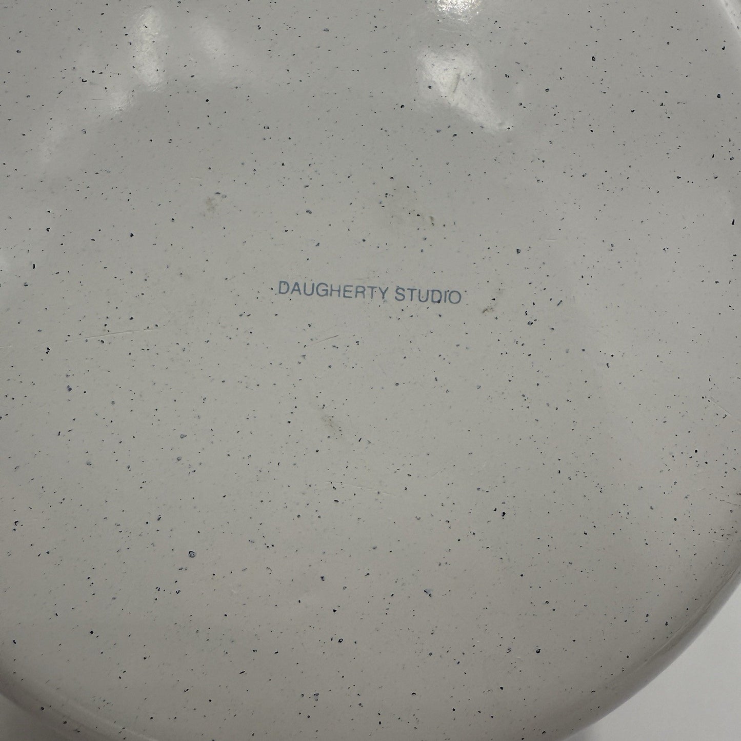 DAUGHERTY STUDIO White Enameled Painted Pig Popcorn Bowl Signed Karen
