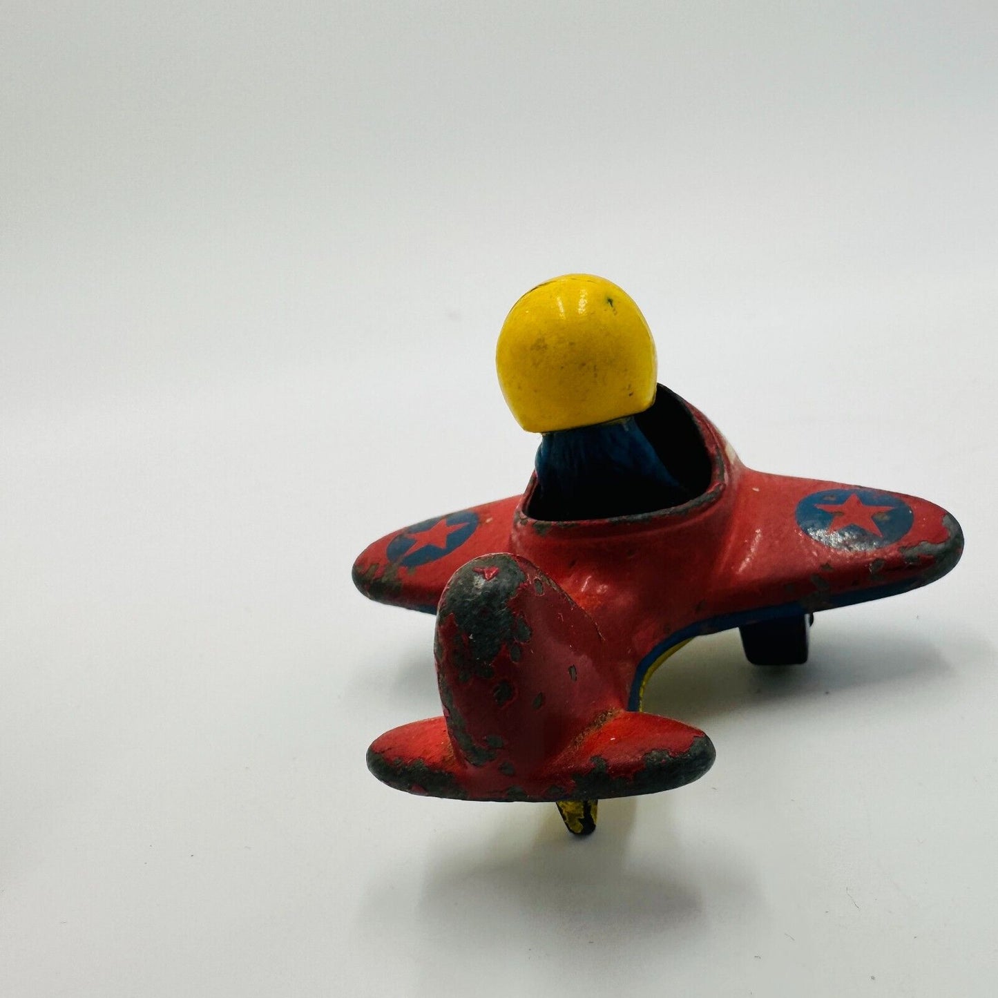 Muppets Diecast Grover Metal Airplane 2.5in Vintage Sesame Street Toy Worn 1986
