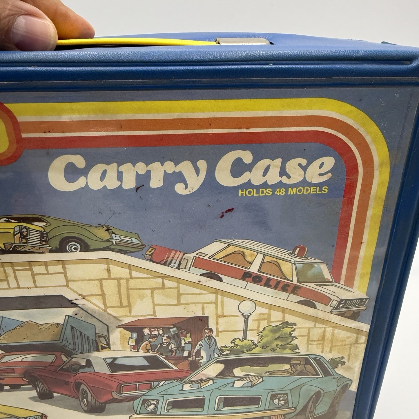 Matchbox 1974 Carry Case Holds 48 Models No Trays Blue
