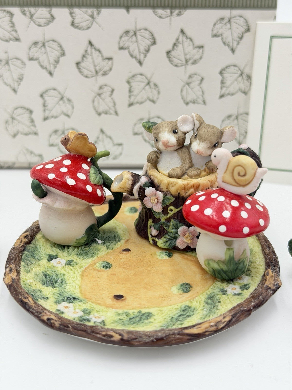 Rare Charming Tails Garden Tea Party Special Edition 98/296 Miniature Tea Set