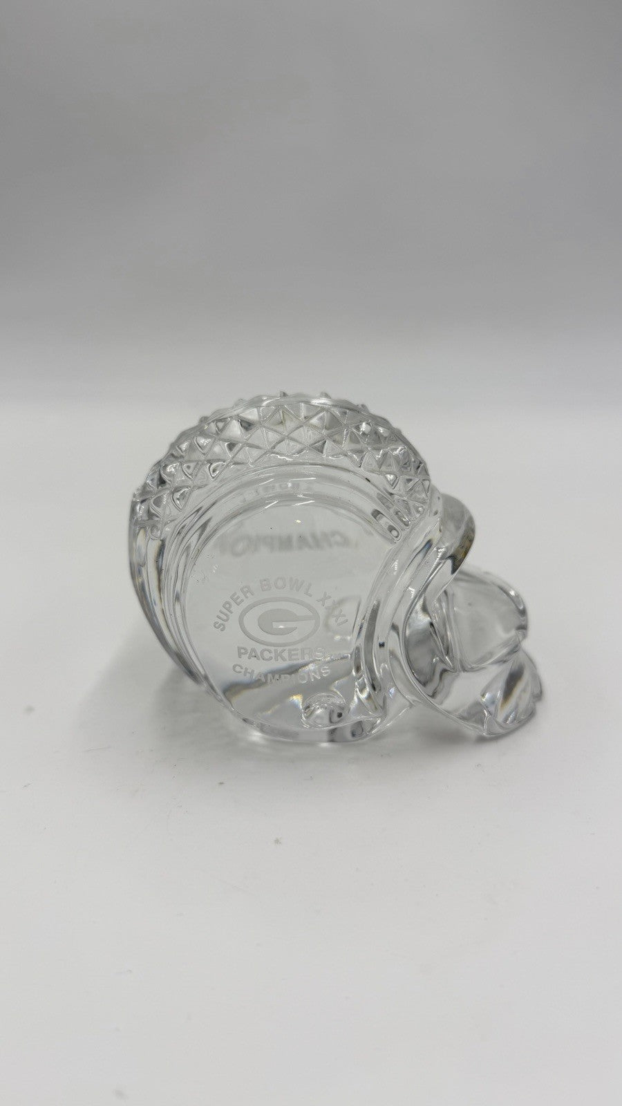 Waterford Crystal Green Bay Packers Super Bowl XXXI Helmet Paperweight