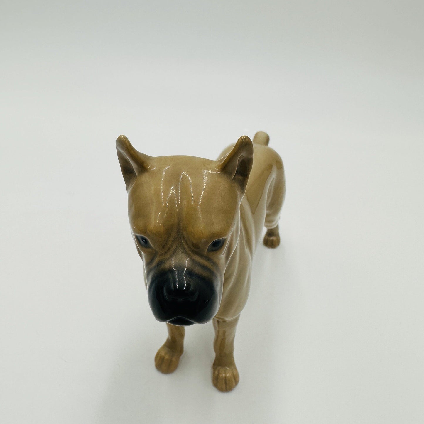 Bing & Grondahl Dog Boxer Standing Figurine Porcelain No 2212 Denmark Vintage