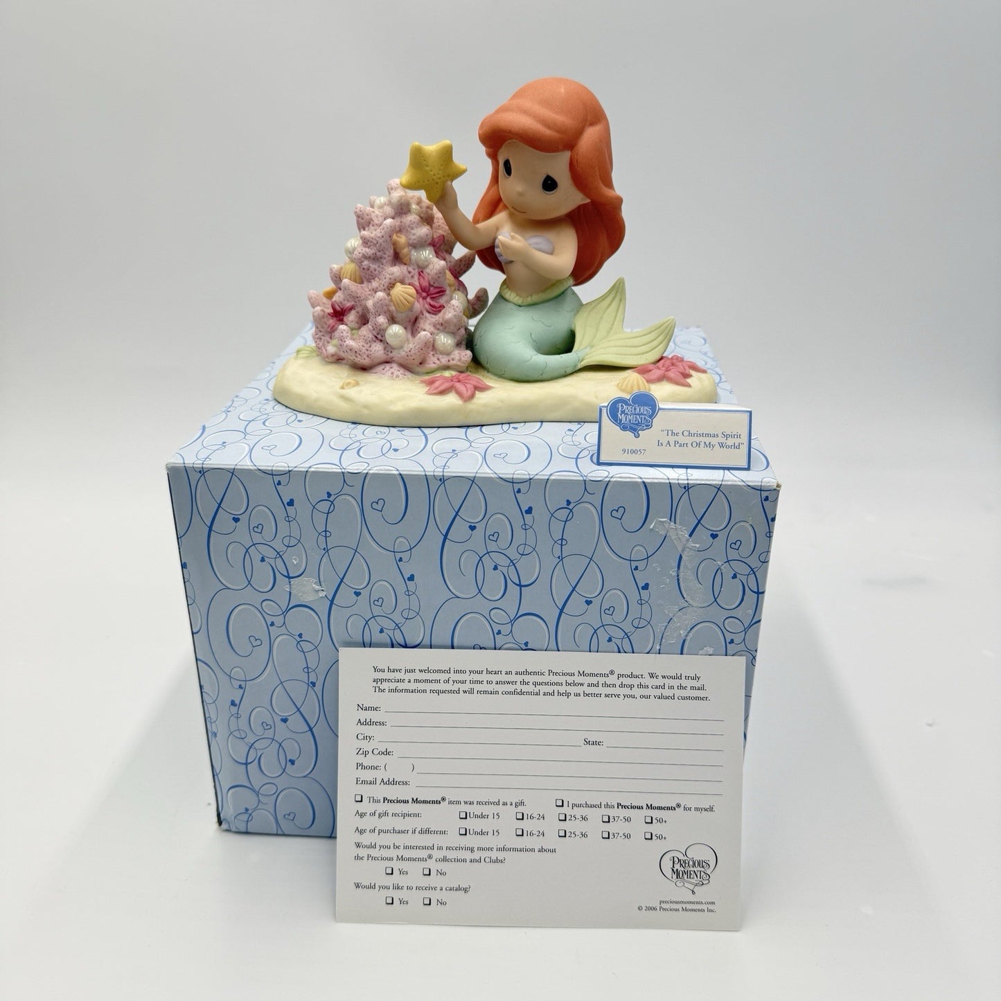Precious Moments Disney Christmas Spirit is a Part of My World Ariel Figurine
