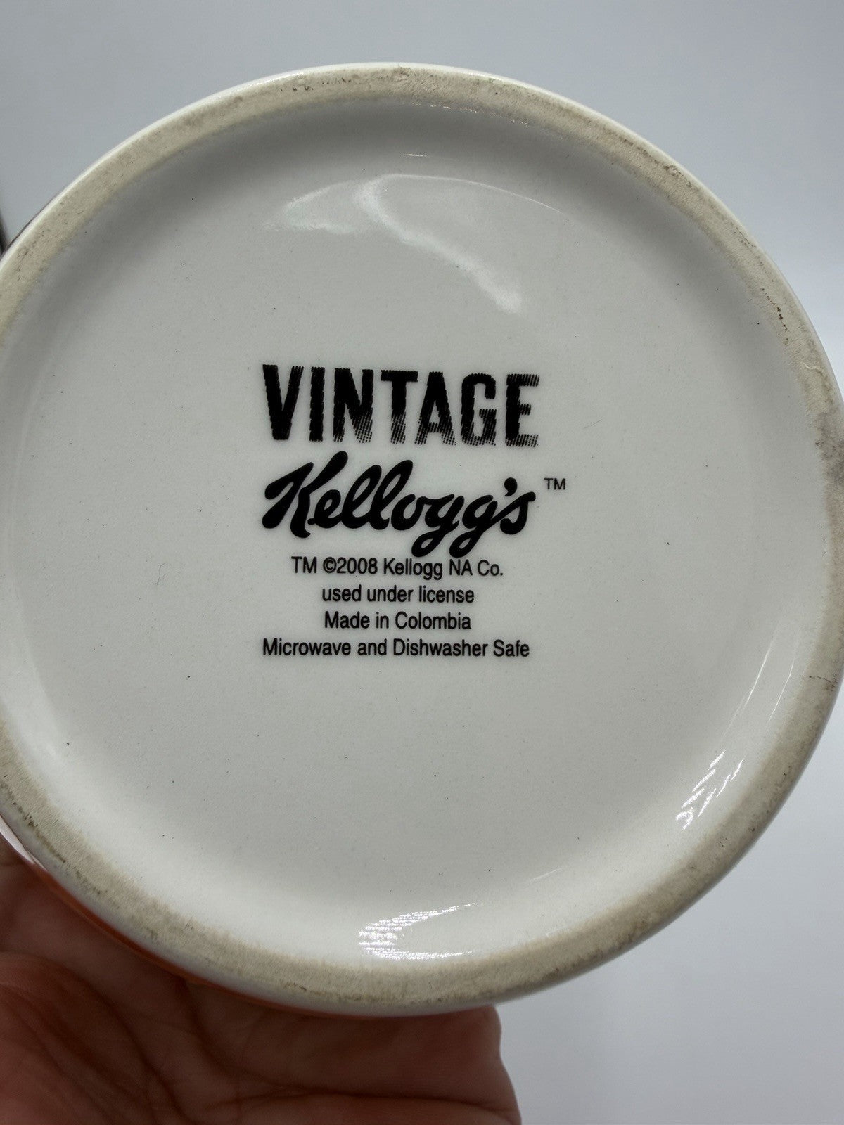 Vintage Kellogg's Rice Krispies Collectable Bowl Swell Dish Orange Porcelain