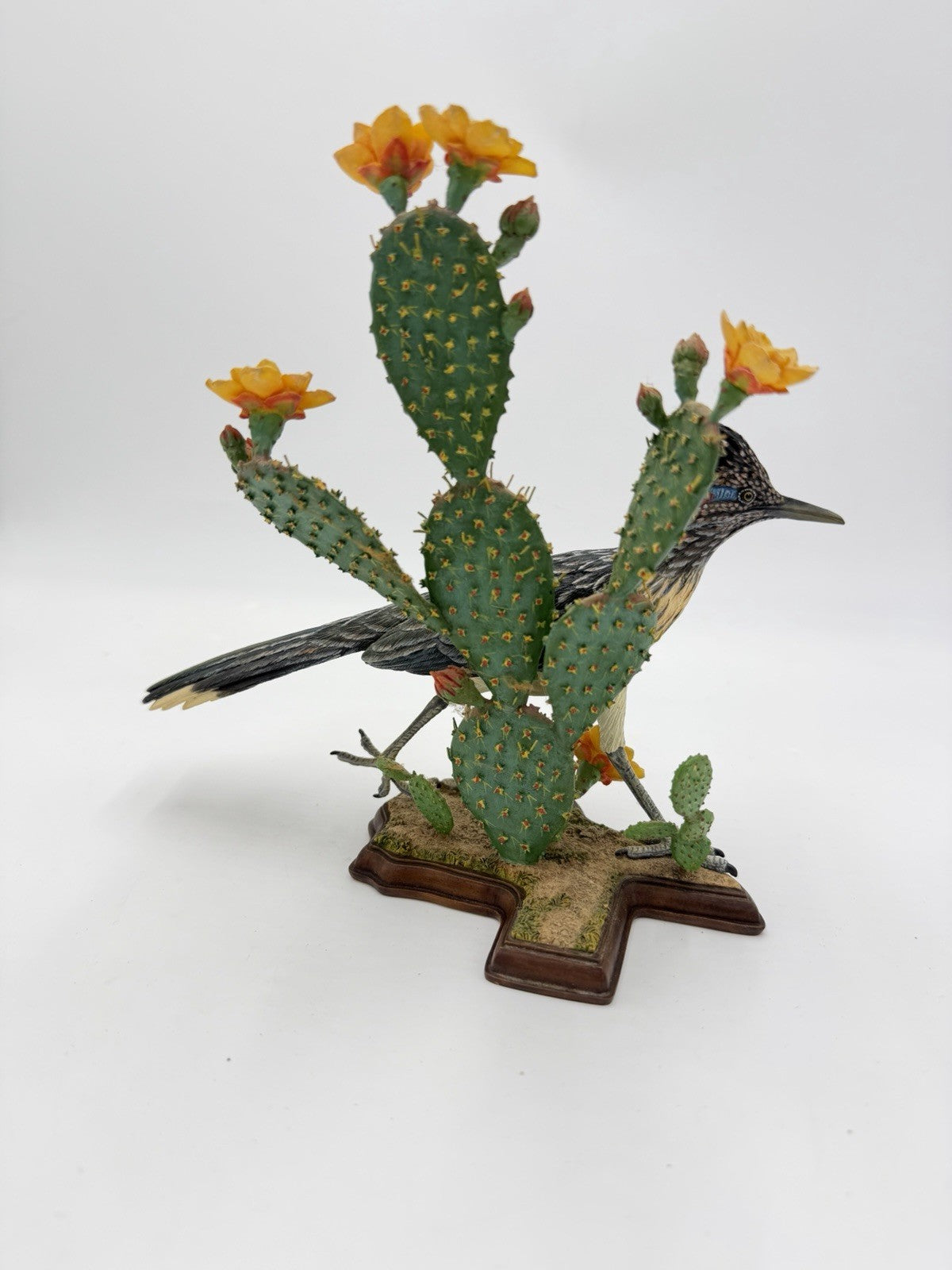 Rare Danbury Mint Texas Spirit Roadrunner Bird Figurine By Bob Guge 7.5”Hx8.5”L