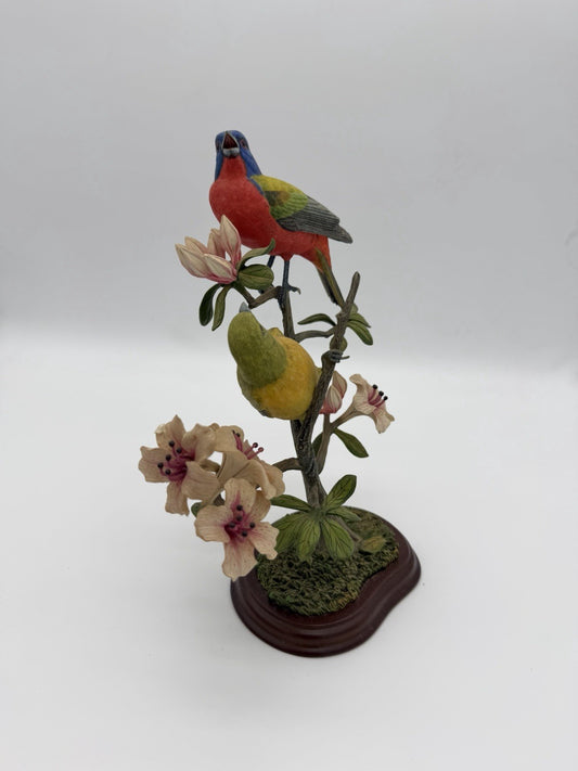 Rare Danbury Mint Spring Jewels Birds Sculpture Painted 10” Figurine