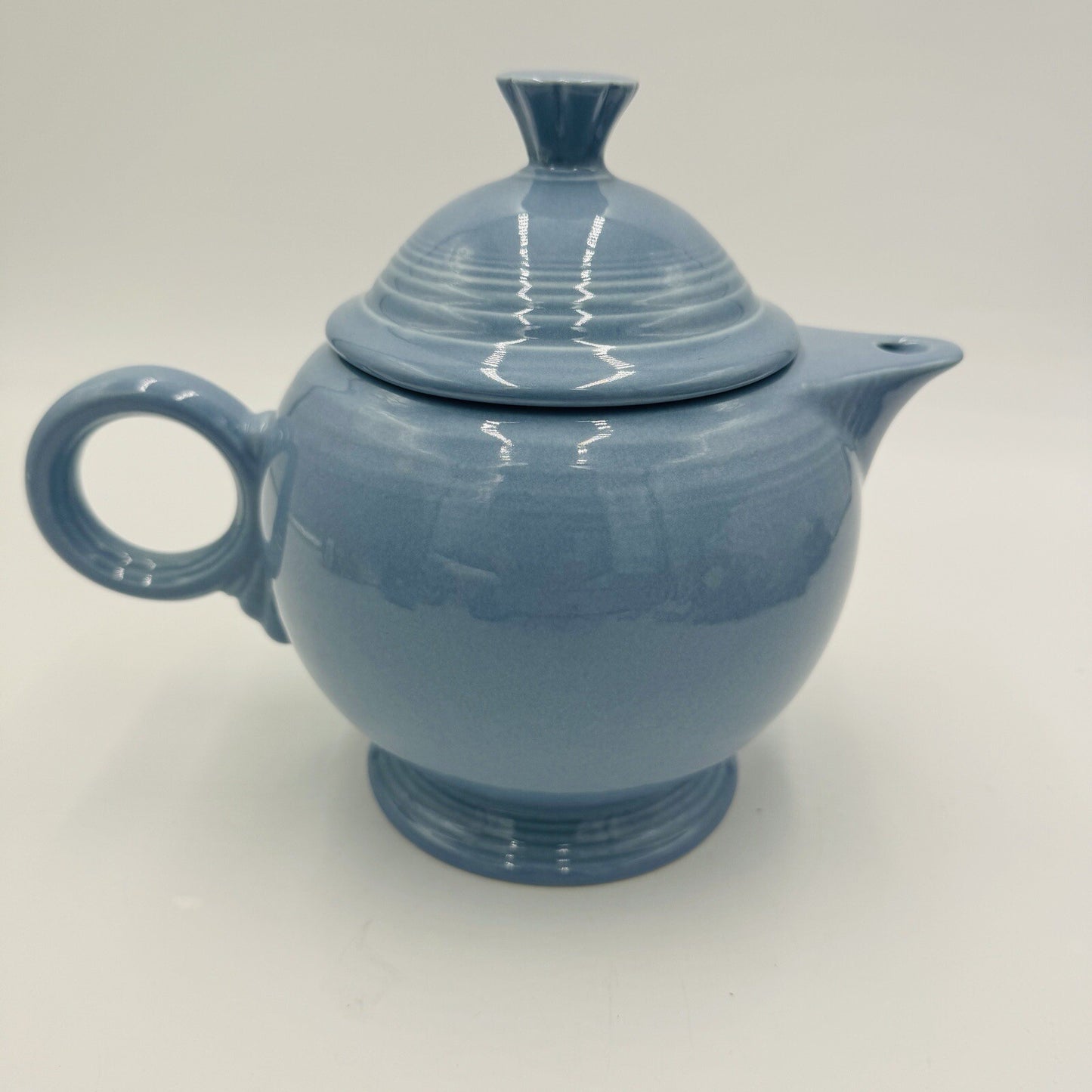 Fiesta Ware Periwinkle Teapot Bue Fiesta Teapot 5 Cup Vintage 7in Retro