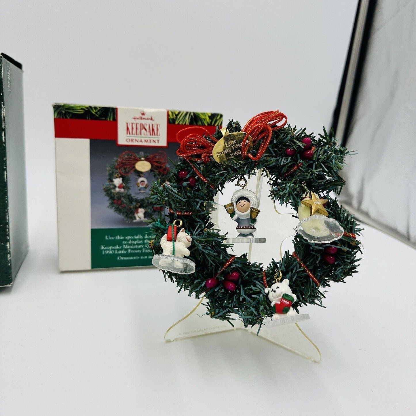 Hallmark Christmas Tree Wreath Frosty And Friends Set Keepsake Miniature