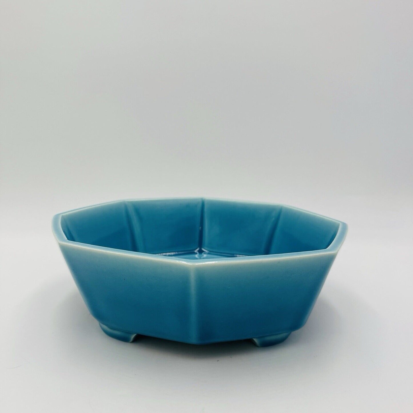 Rookwood Pottery Bowl Arts & Crafts Period Turquoise Glazed Octagonal 1924