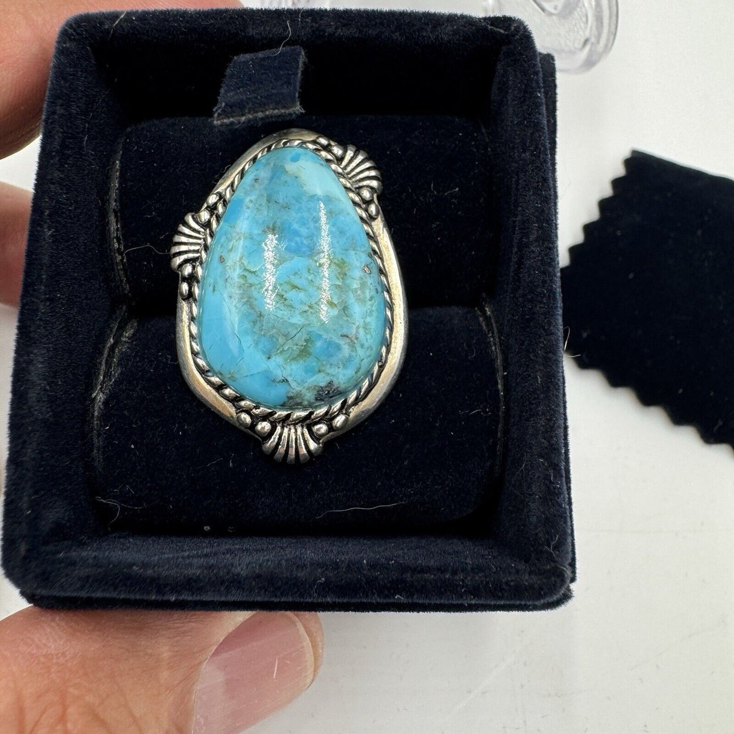 Stauer Sedona Turquoise Sterling Silver Women Ring Size 7 Arizona