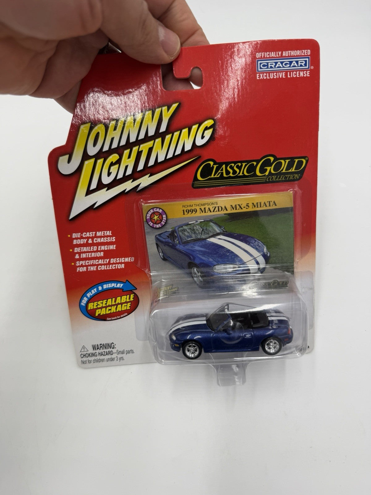 Johnny Lightning Classic Gold Rohm Thompson's 1999 Mazda MX-5 Miata Sealed