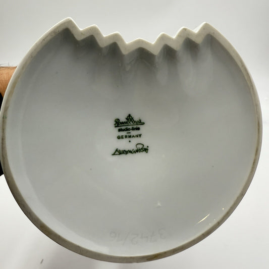 Rosenthal Germany White Geometric Op Art Porcelain Vase Ambrogio Pozzi 5in