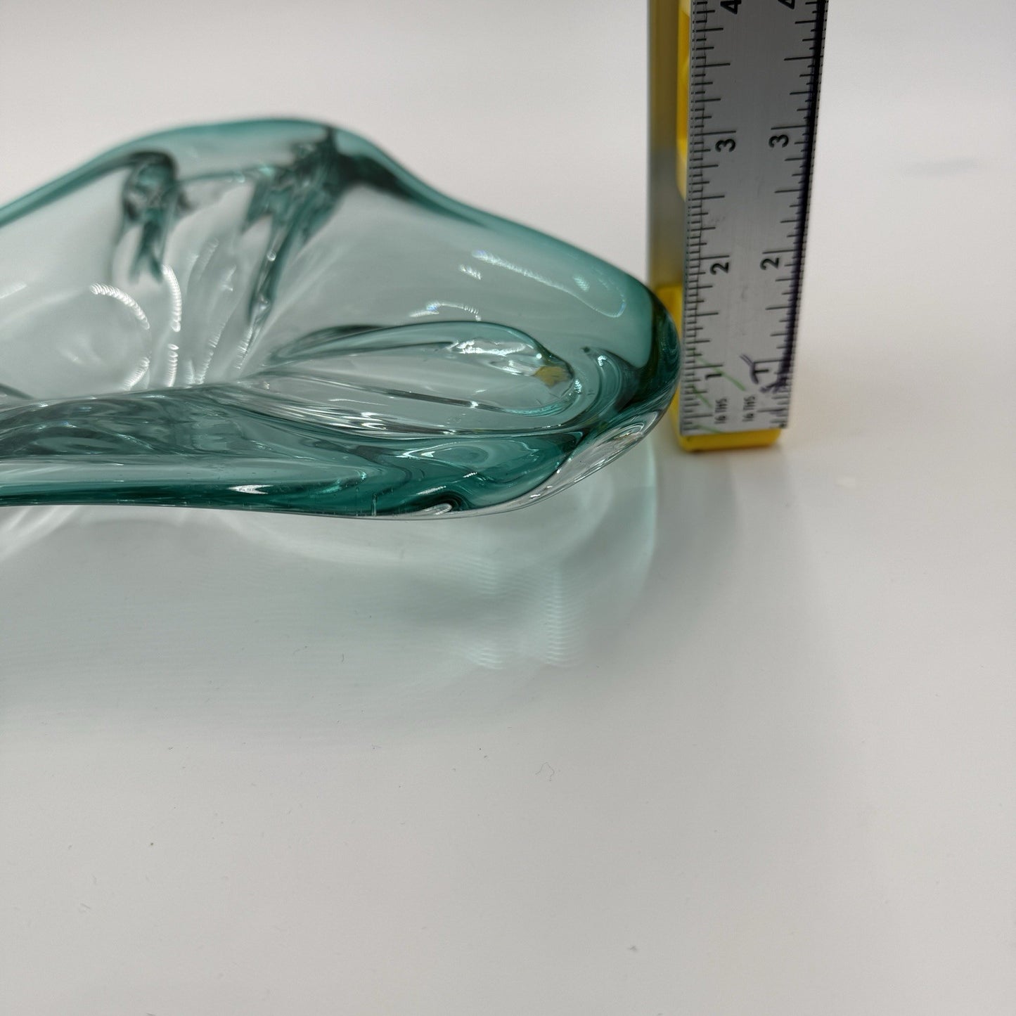 Moebel Murano Dark Aqua Art Glass Bowl Antonio Da Ros Cenedese 1960's Italy