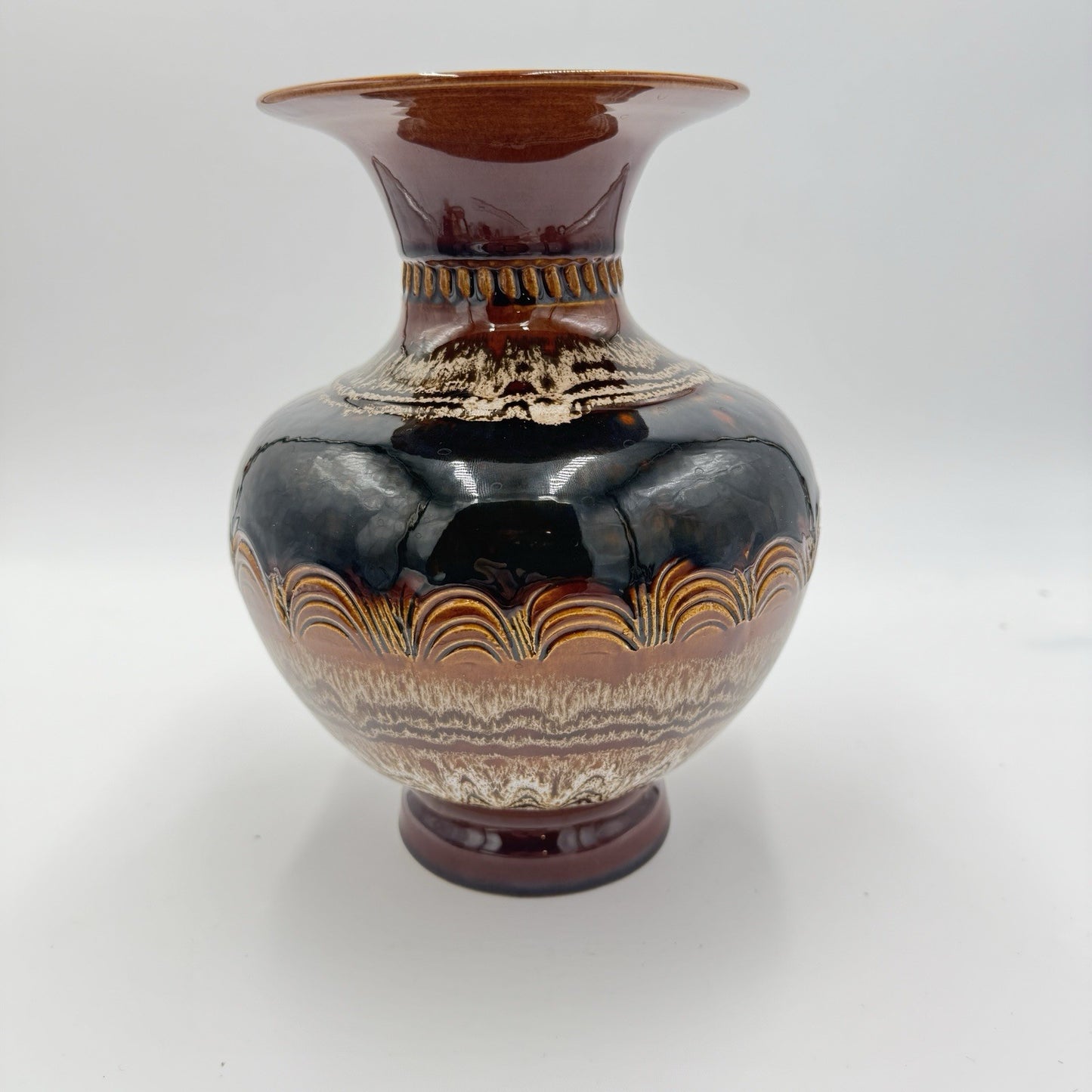 Vintage HAEGER Art Pottery VASE GRAND CANYON M-13 SIGNED S. MAGLIO