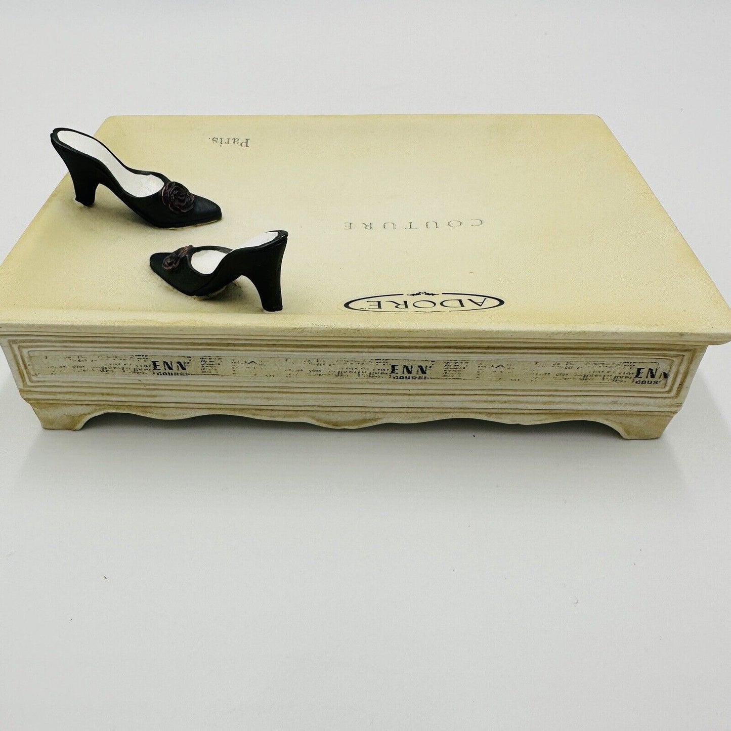Vogue Couture Paris Soap Dish Tray Adore Hand Painted Jewelry Bathroom