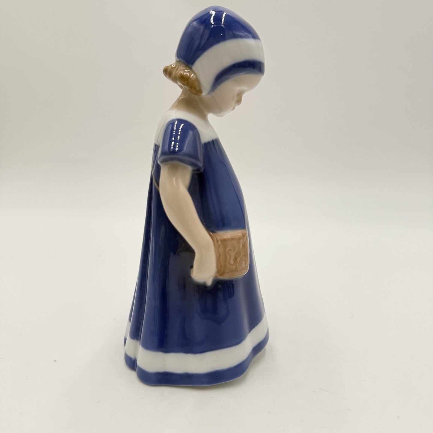 Bing & Gröndahl Denmark Porcelain Figurine ELSE B&G Blue Dress 6.5” Vintage