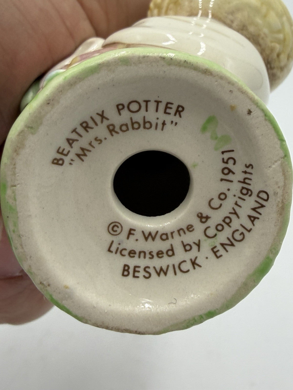 Royal Albert /beswick England Porcelain Beatrix Potter Figurines Rabbit Figurine