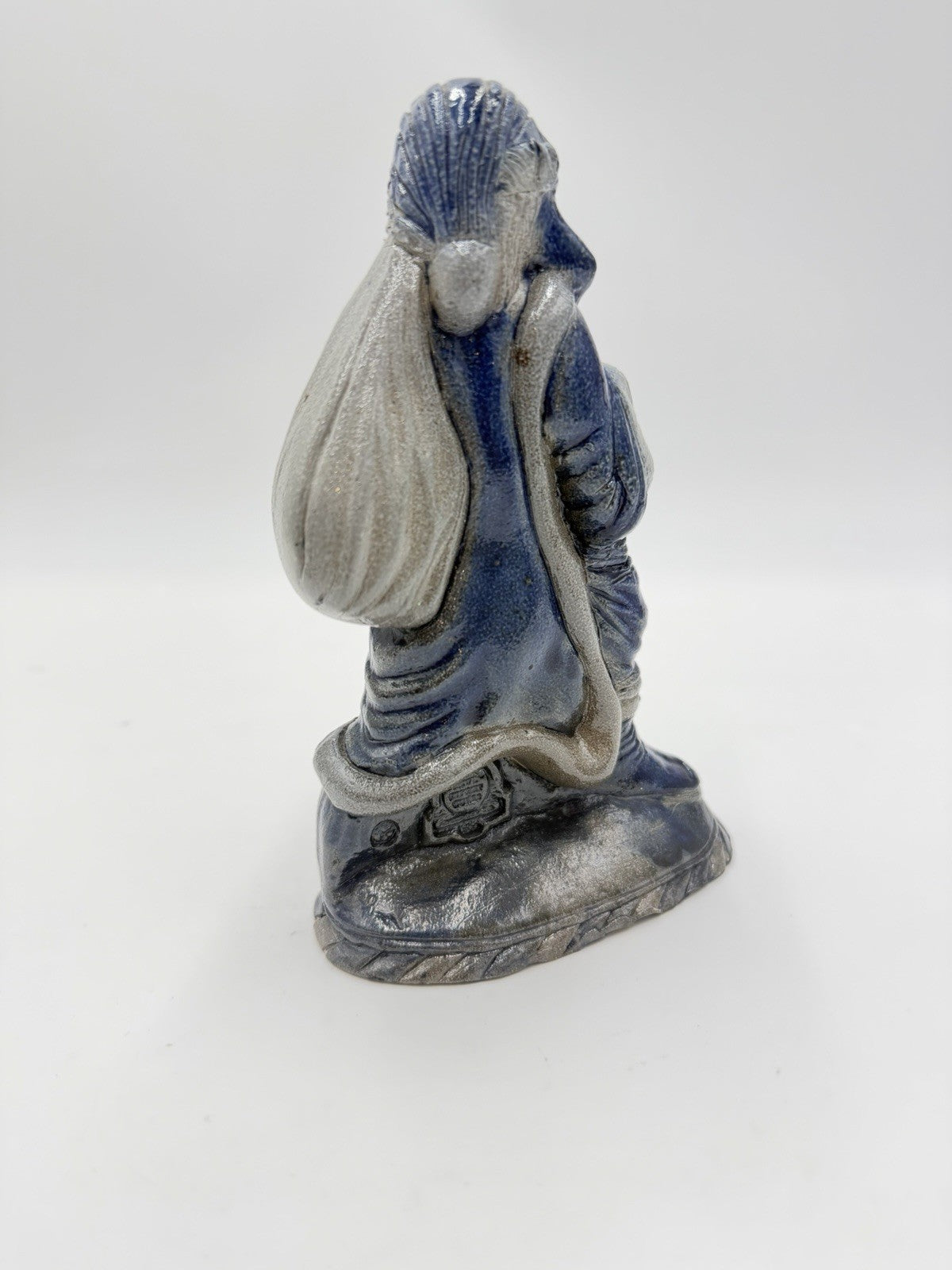 Vintage Rowe Pottery Works Salt Glazed Santa 6.5” Christmas Figurine 1988