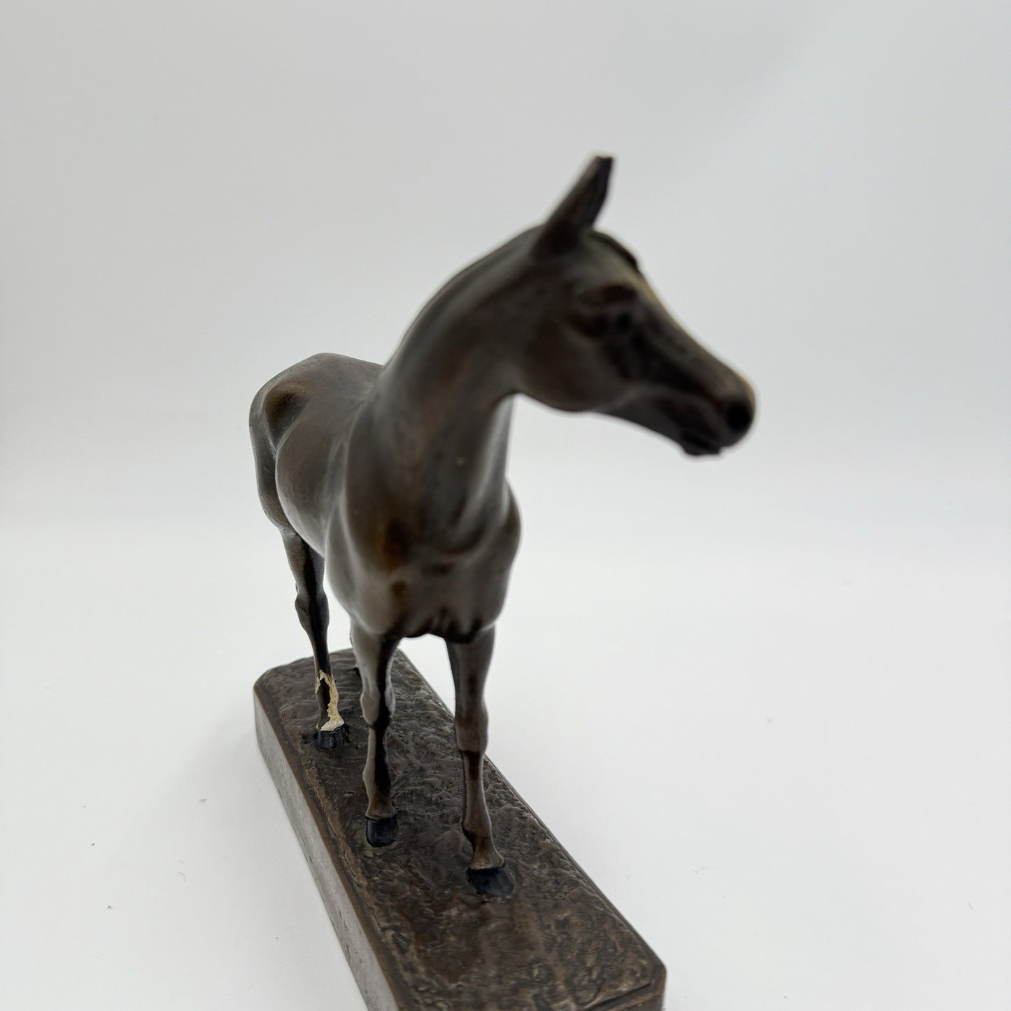 Vintage Bronze Solid Horse Sculpture Figurine
