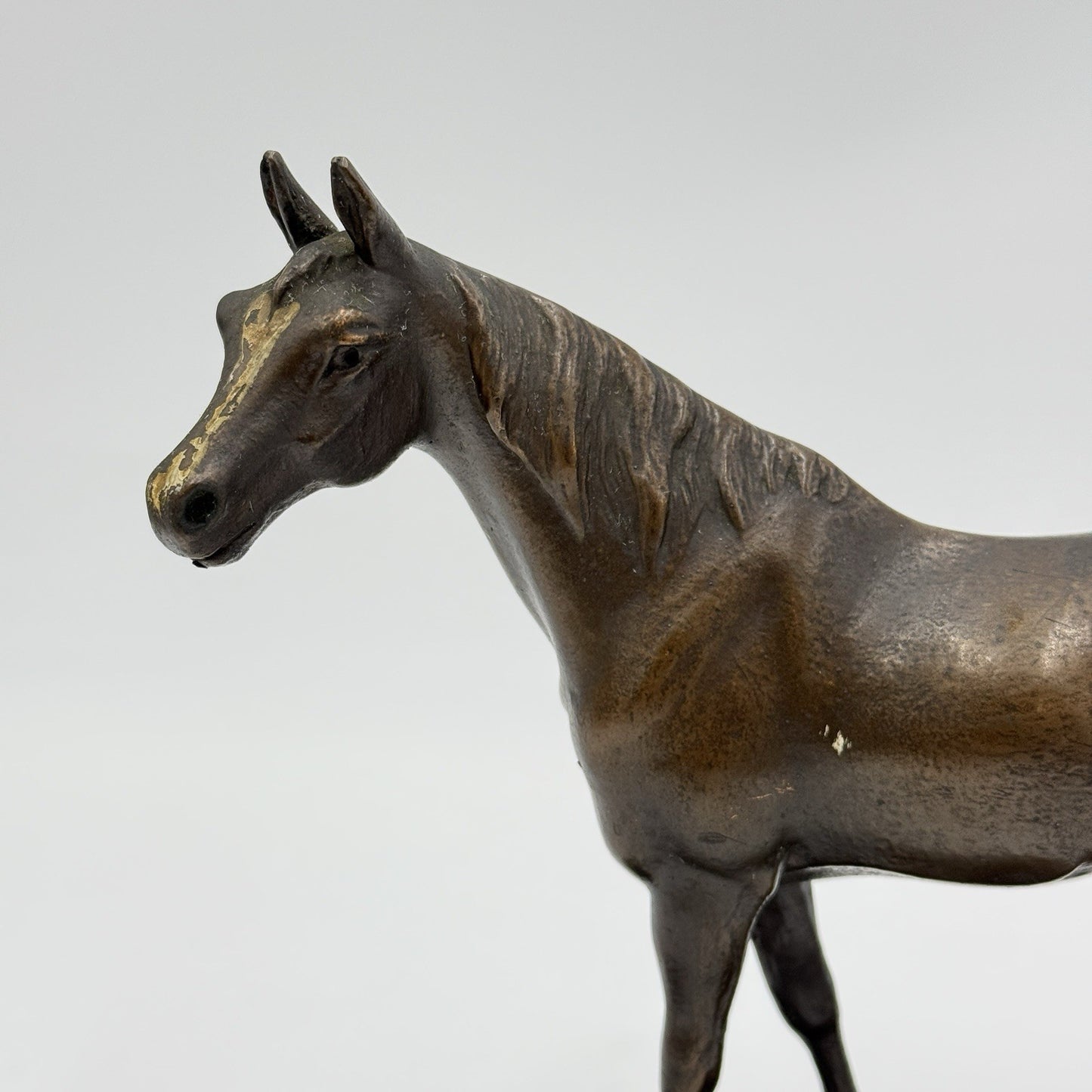 Vintage Bronze Solid Horse Sculpture Figurine