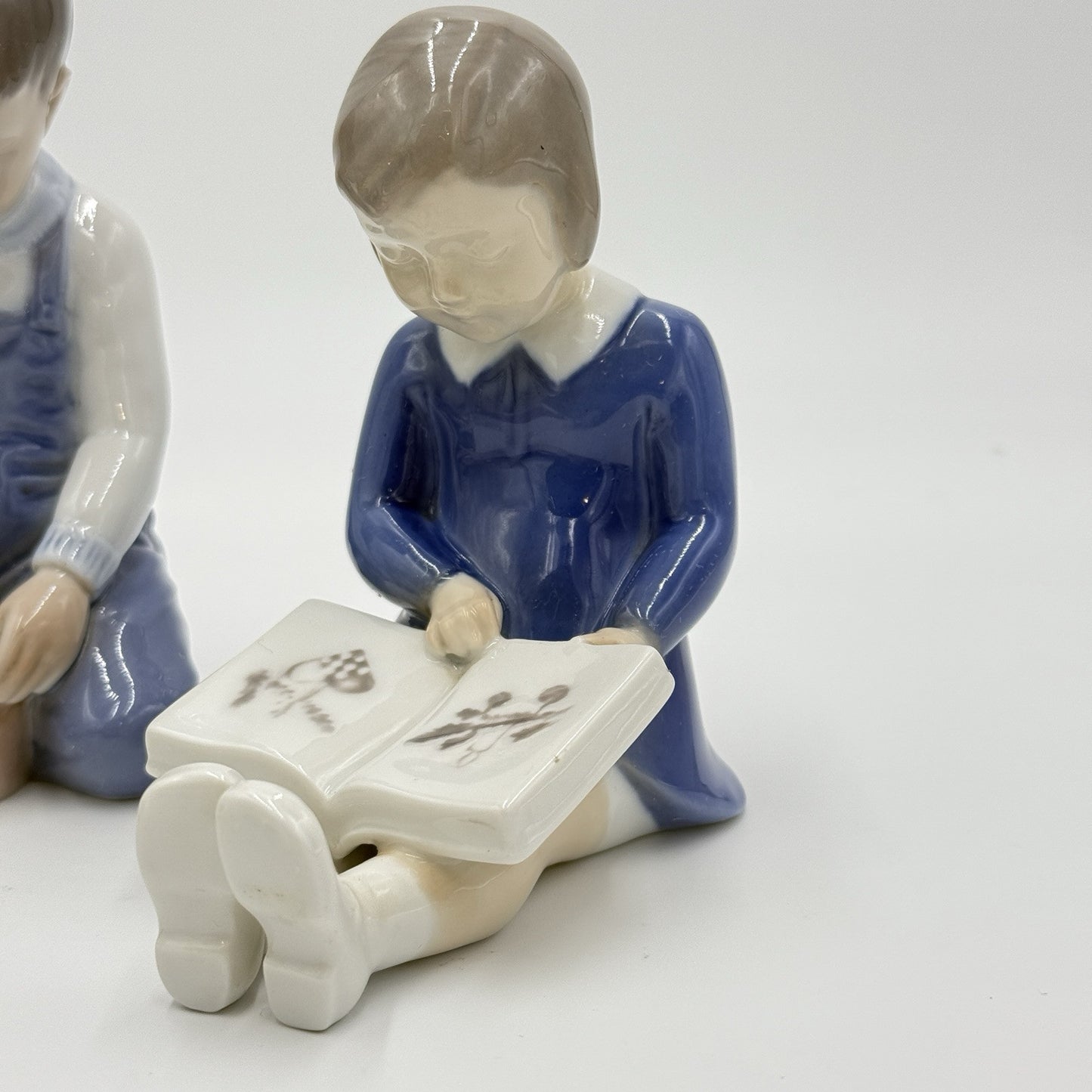 B&G Royal Copenhagen Porcelain Denmark Figurines Vintage Children Reading
