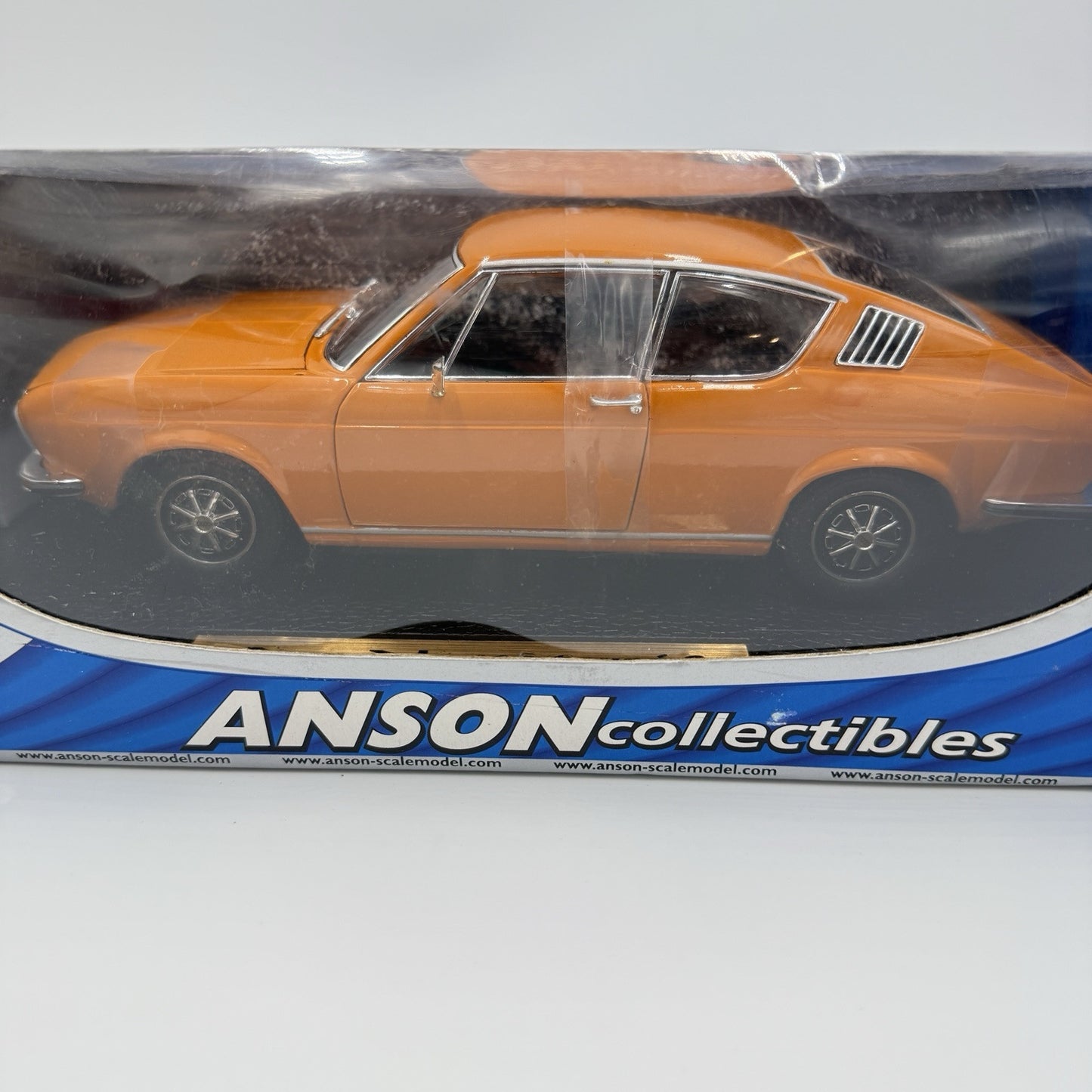 AUDI 100 COUPE S ORANGE ANSON VERY OLD RELEASE 1:18 BRAND NEW IN BOX LAST PIECE
