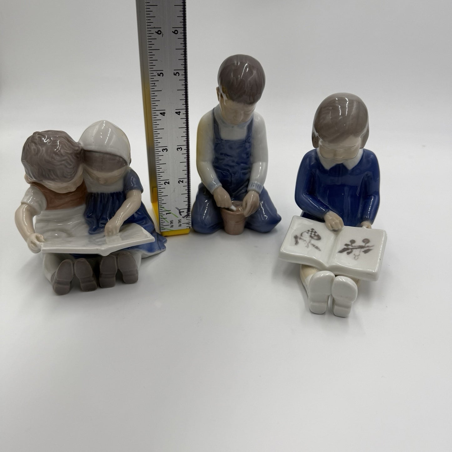 B&G Royal Copenhagen Porcelain Denmark Figurines Vintage Children Reading