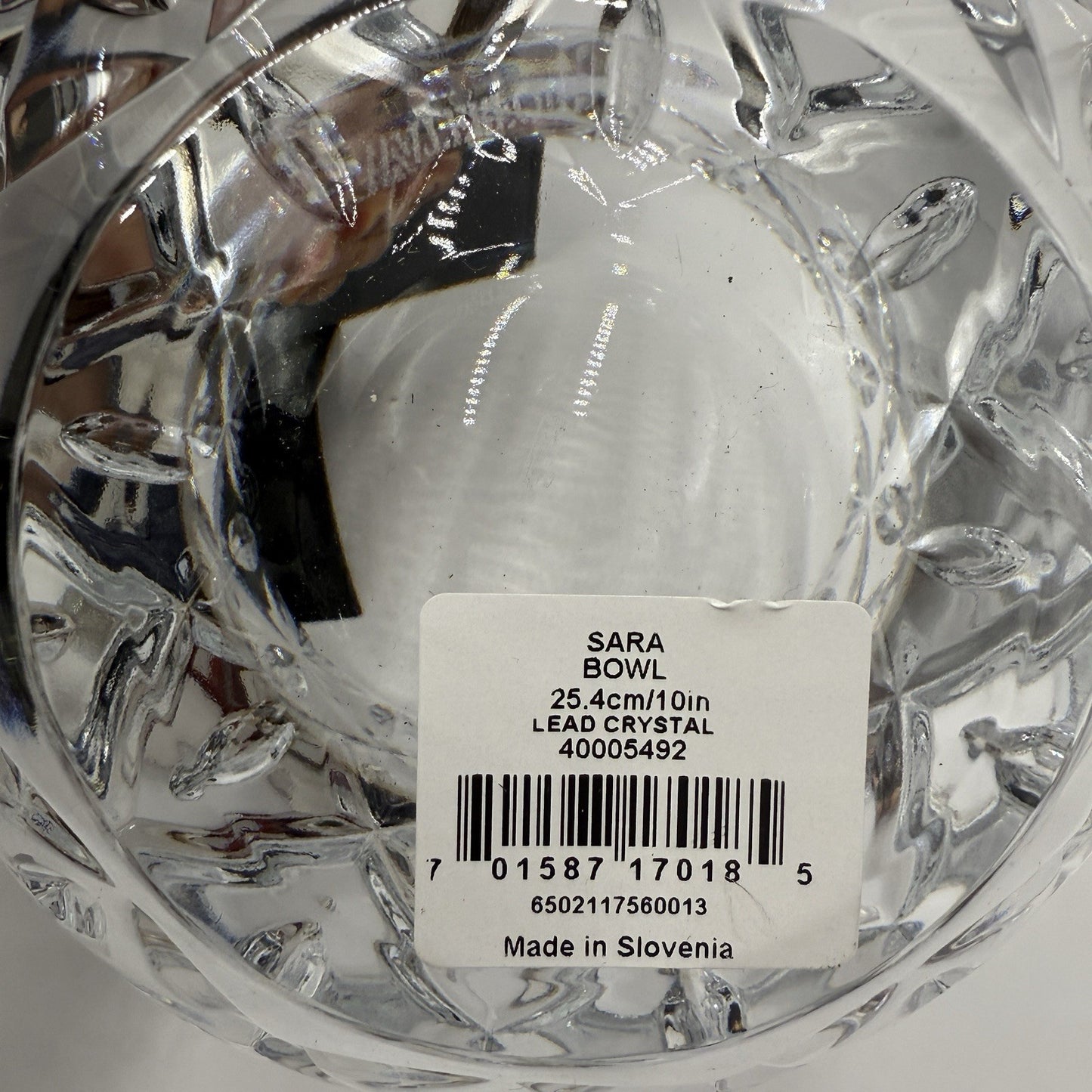 Waterford Crystal Sara 10" Fan Cut Fruit or Centerpiece Bowl w/ Box & Tags MINT