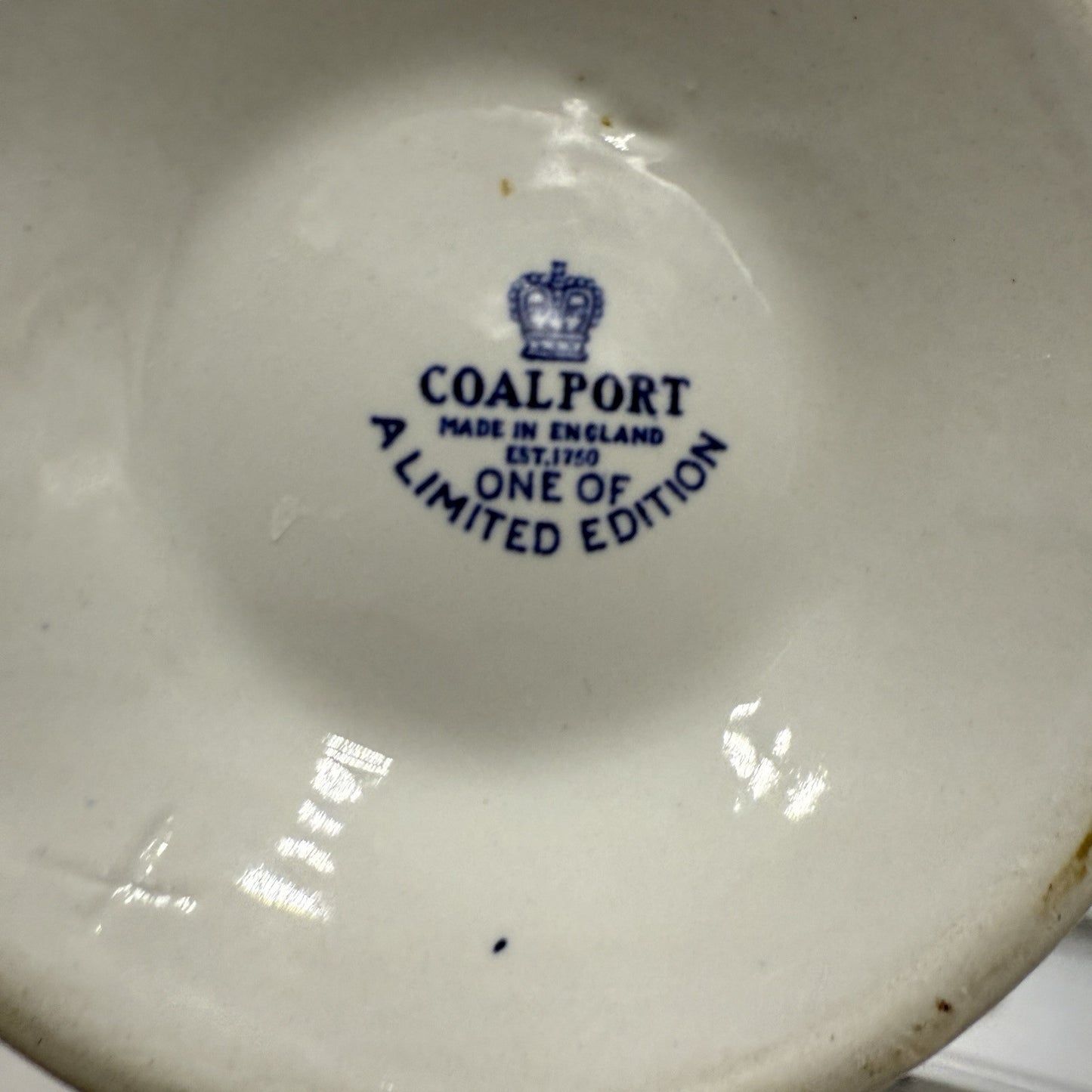 Coalport England Porcelain Blue & White Blue Onion Vase 10in Limited Edition
