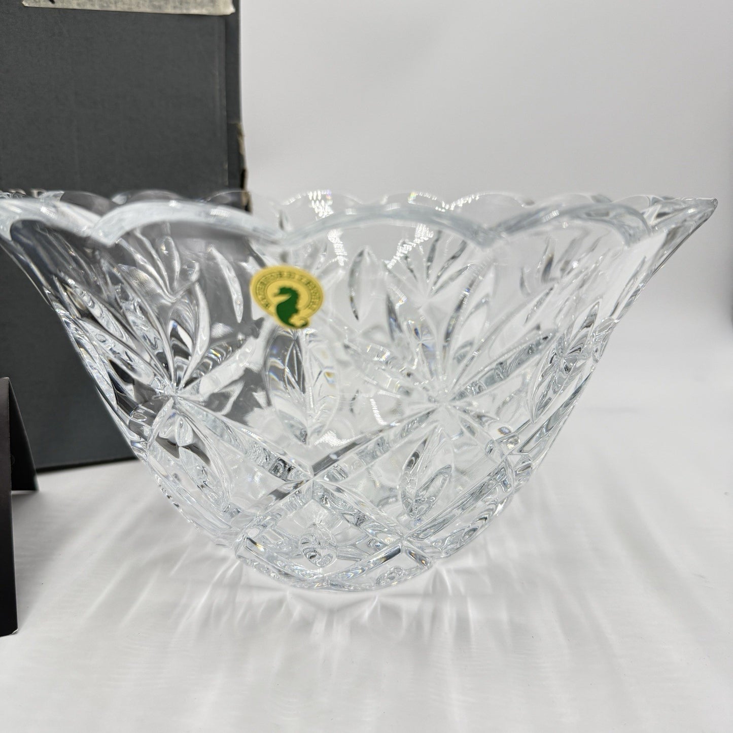 Waterford Crystal Sara 10" Fan Cut Fruit or Centerpiece Bowl w/ Box & Tags MINT