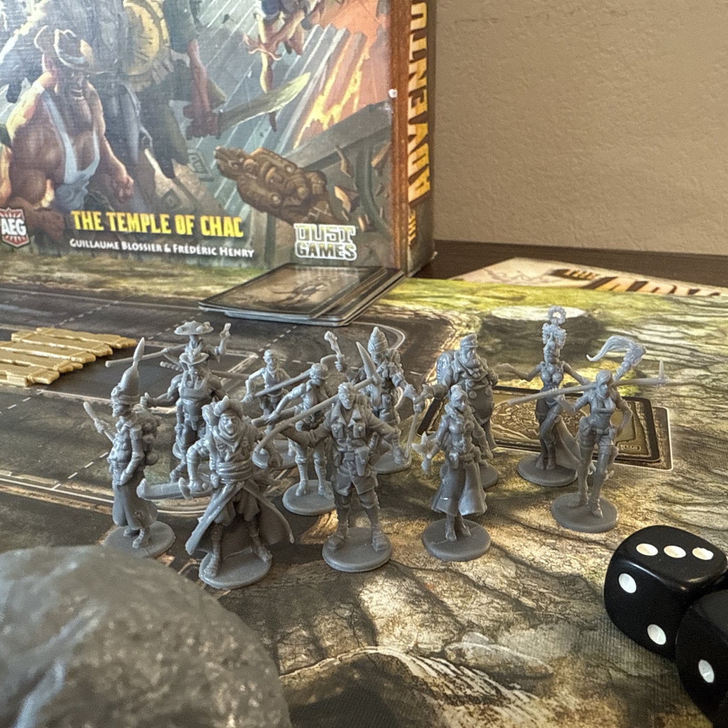The Adventurers: The Temple of Chac Board Game AEG Used Excellent Rare Push Fun