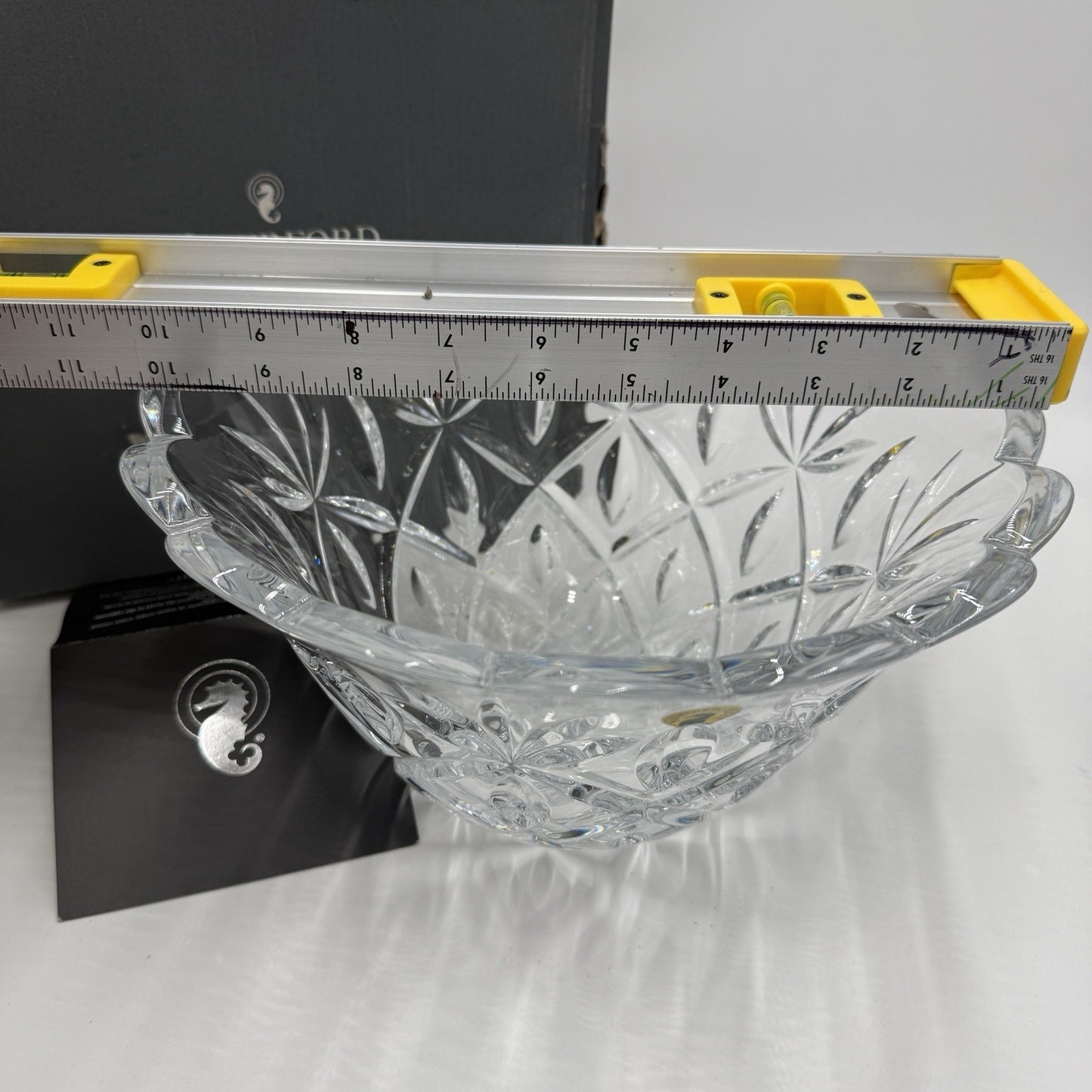 Waterford Crystal Sara 10" Fan Cut Fruit or Centerpiece Bowl w/ Box & Tags MINT