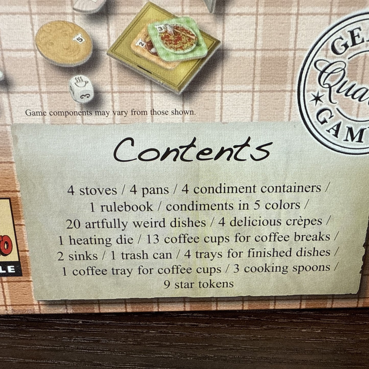 FFG A la Carte Board Game Dexterity Fun 2-4 Players Rare Culinary Cooking