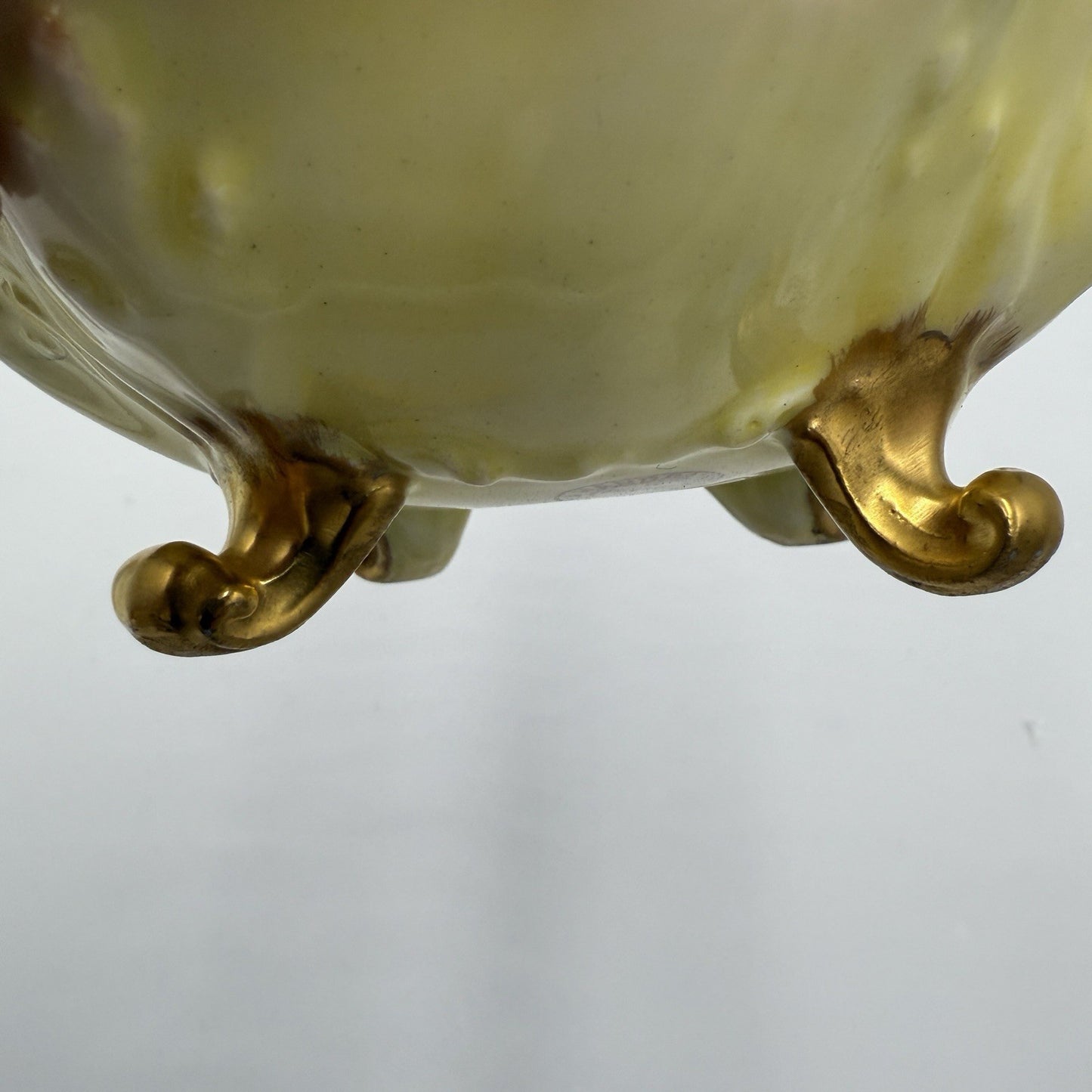 Antique Martin Limoges France Porcelain Painted Footed Bowl Pickard 1900 Gold