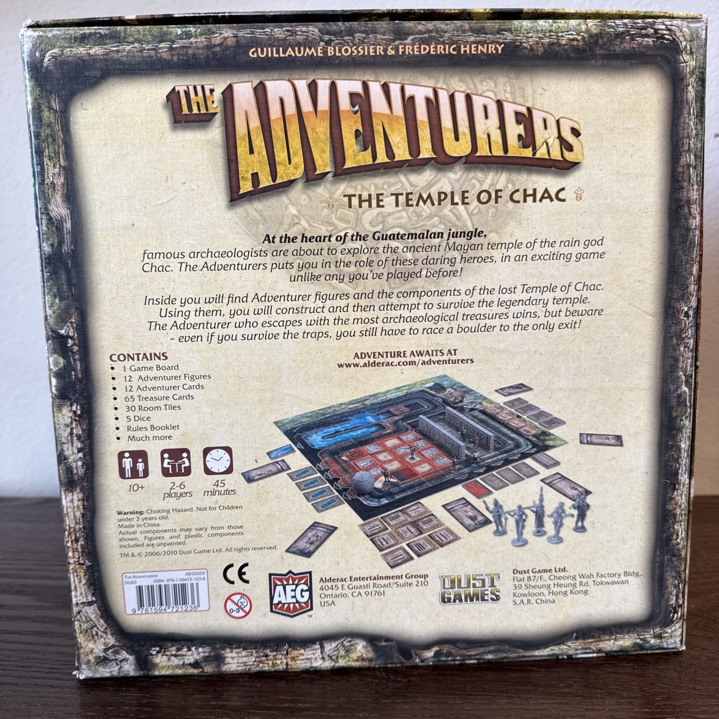 The Adventurers: The Temple of Chac Board Game AEG Used Excellent Rare Push Fun