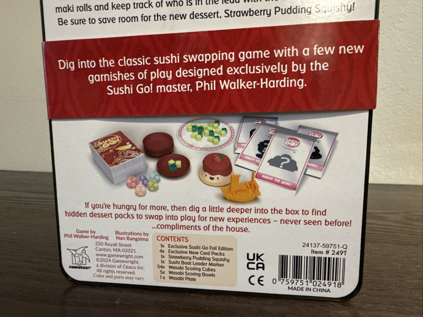 Sushi Go! 10th Anniversary Edition Board Card Game 01,338/10,000 Phil Walker