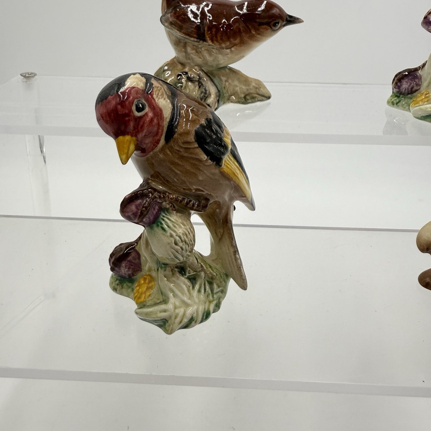 Vintage Beswick England Porcelain Set Figurines Goldfinch Wren Bunny