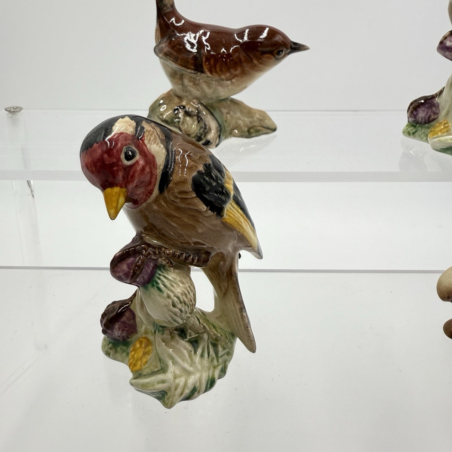 Vintage Beswick England Porcelain Set Figurines Goldfinch Wren Bunny