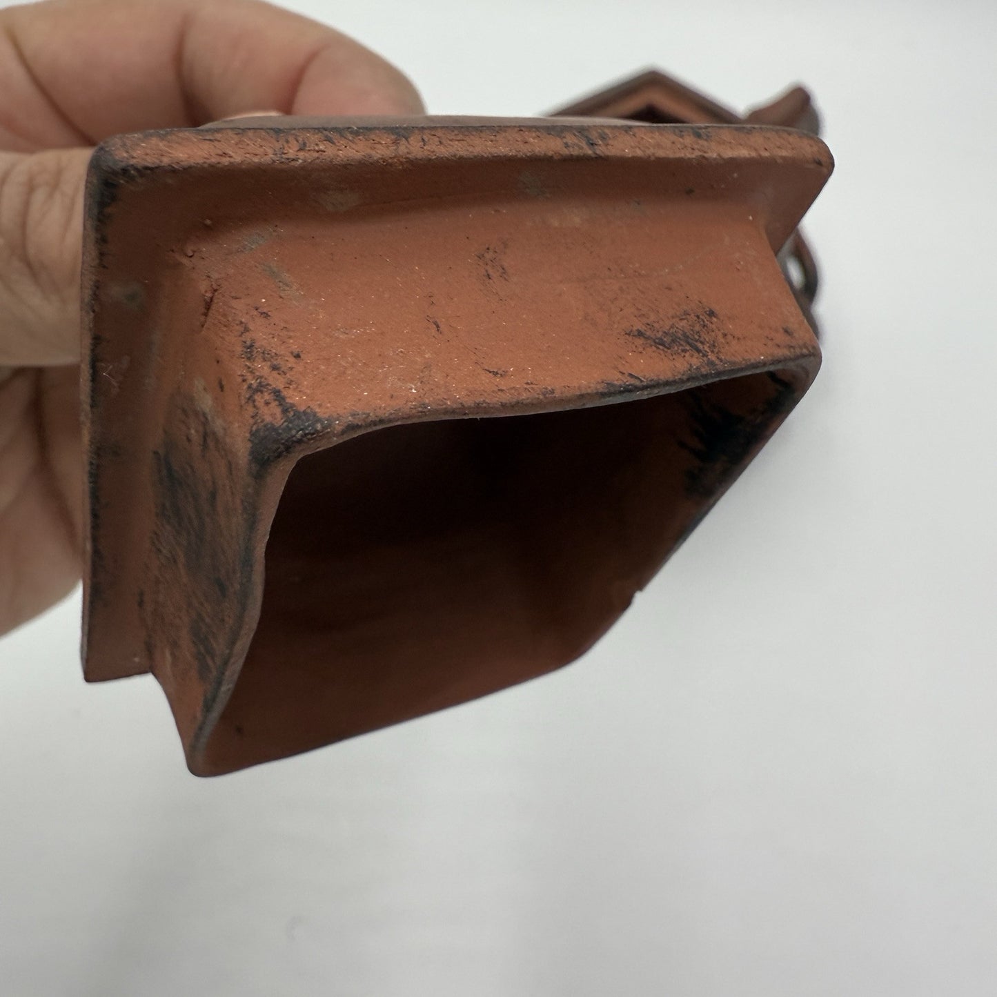 Antique Yixing Zisha Clay Teapot pottery terracota bamboo cherry blossom Design