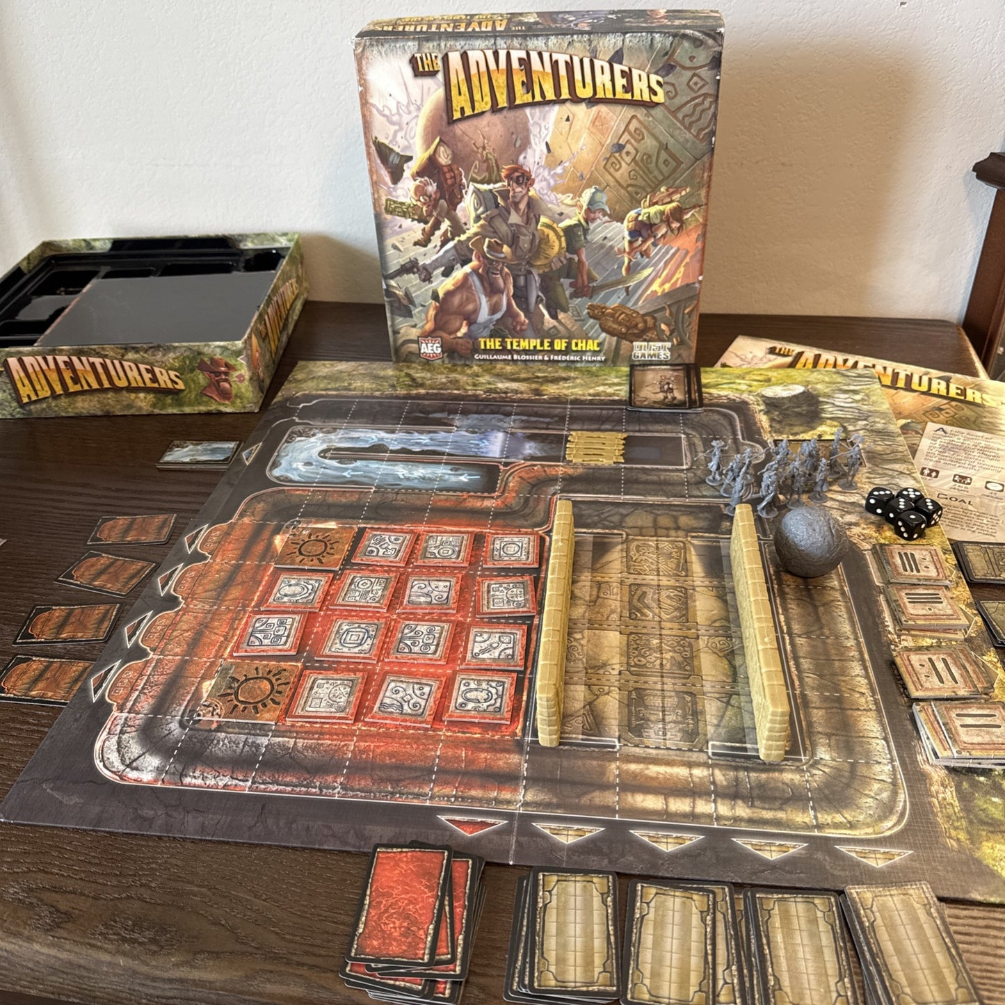 The Adventurers: The Temple of Chac Board Game AEG Used Excellent Rare Push Fun
