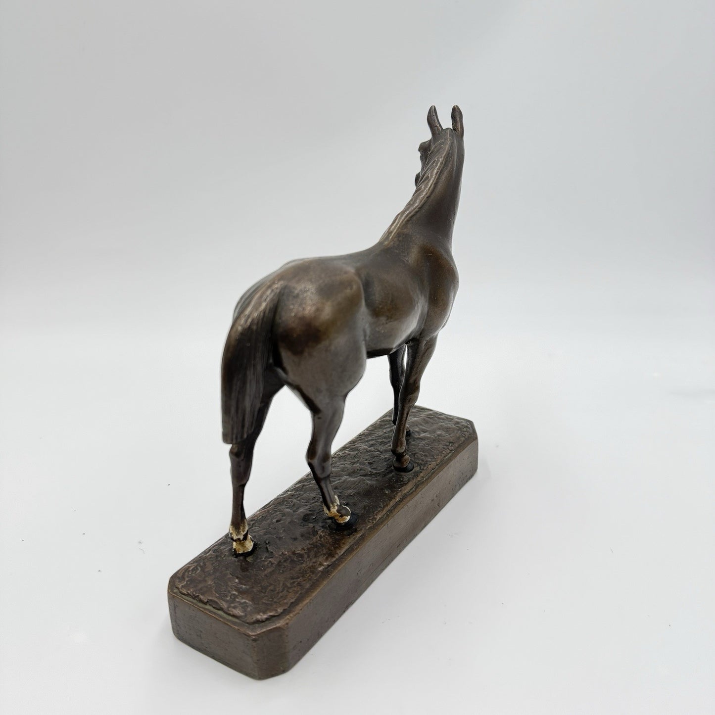 Vintage Bronze Solid Horse Sculpture Figurine
