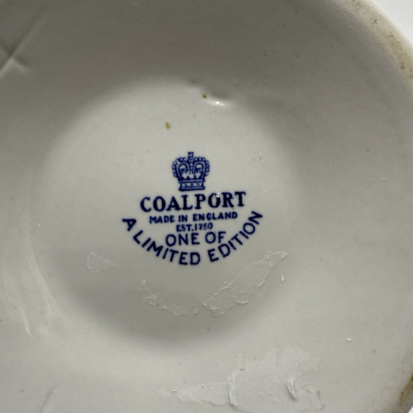 Coalport England Porcelain Blue & White Blue Onion Vase 10” Limited Edition