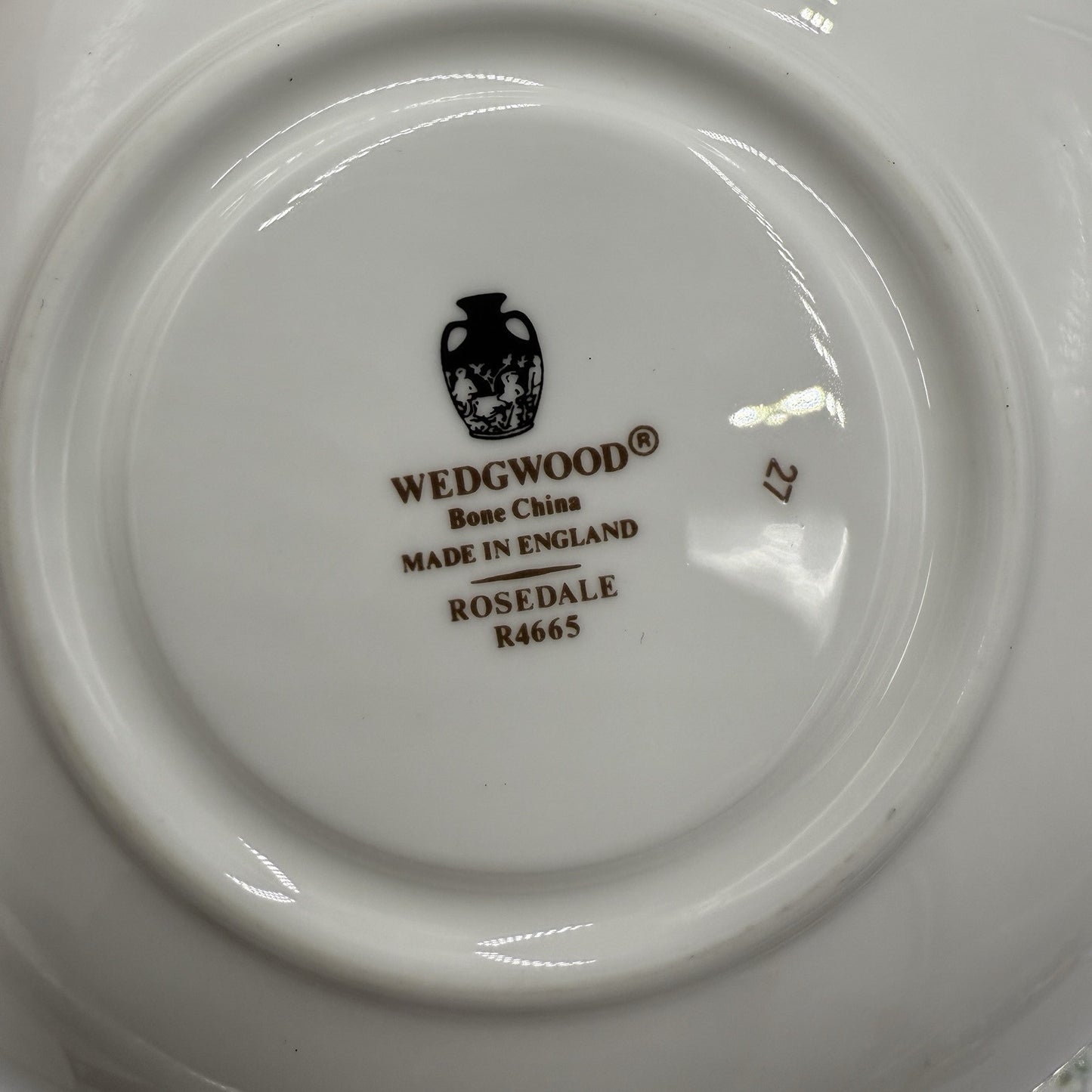 Wedgwood Rosedale English Bone China Tea Cups Saucers Dessert Salad Plates