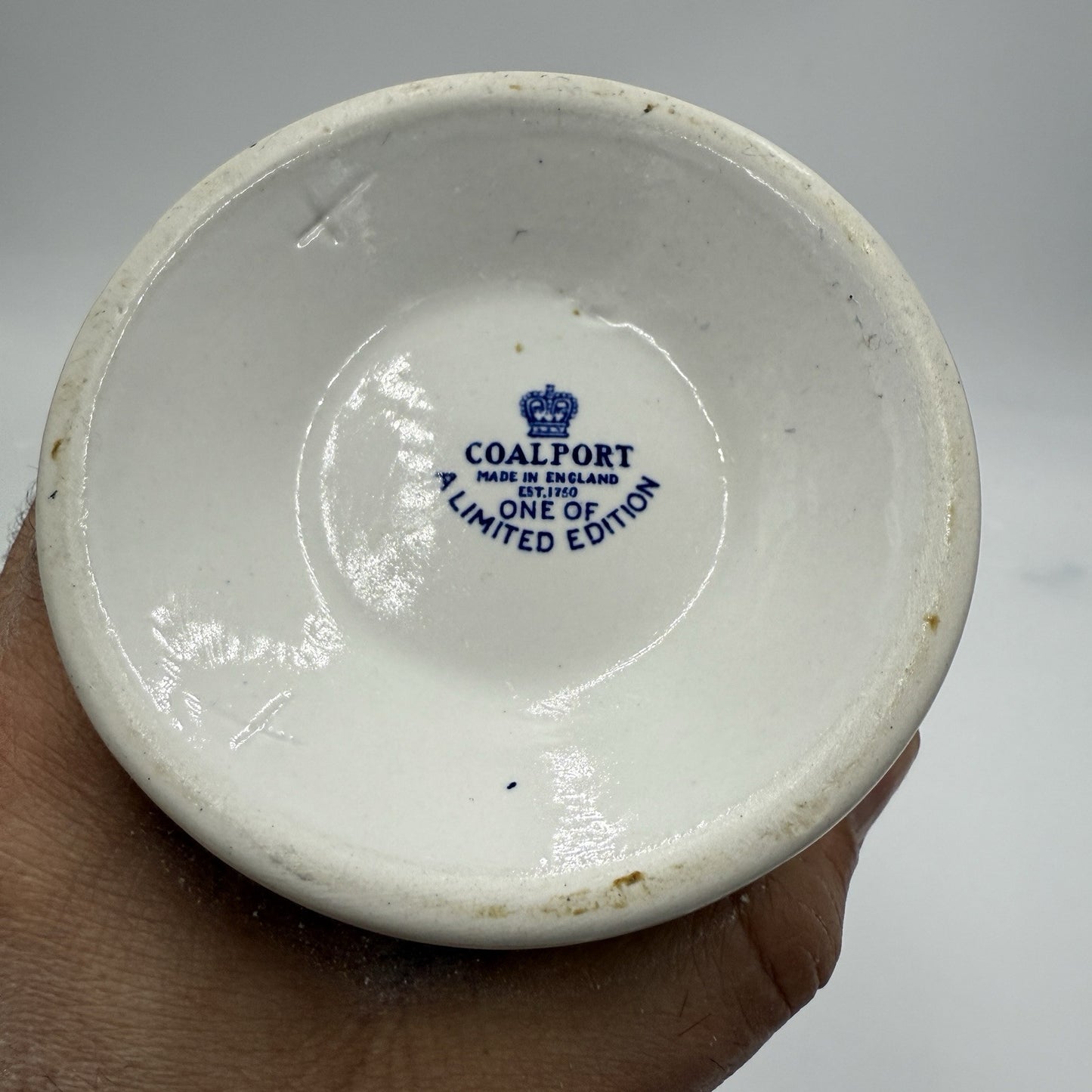 Coalport England Porcelain Blue & White Blue Onion Vase 10in Limited Edition